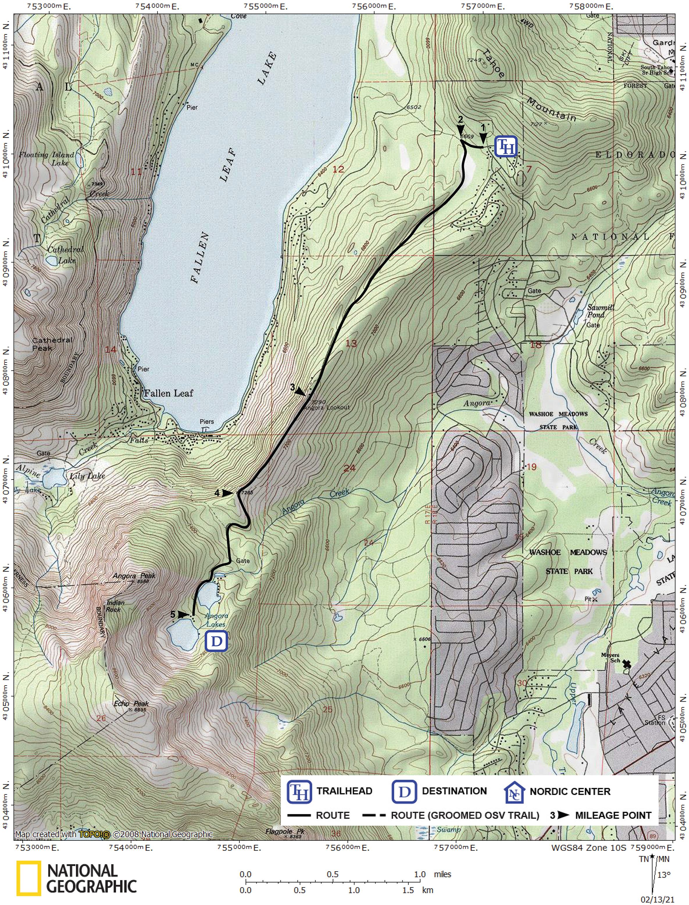 Print version of map for tour
