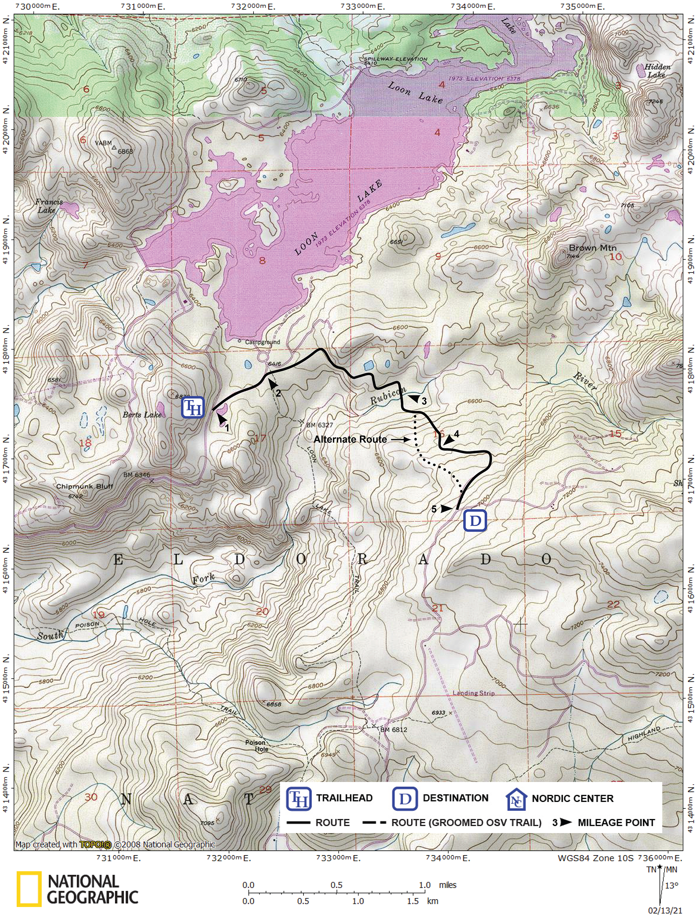Print version of map for tour