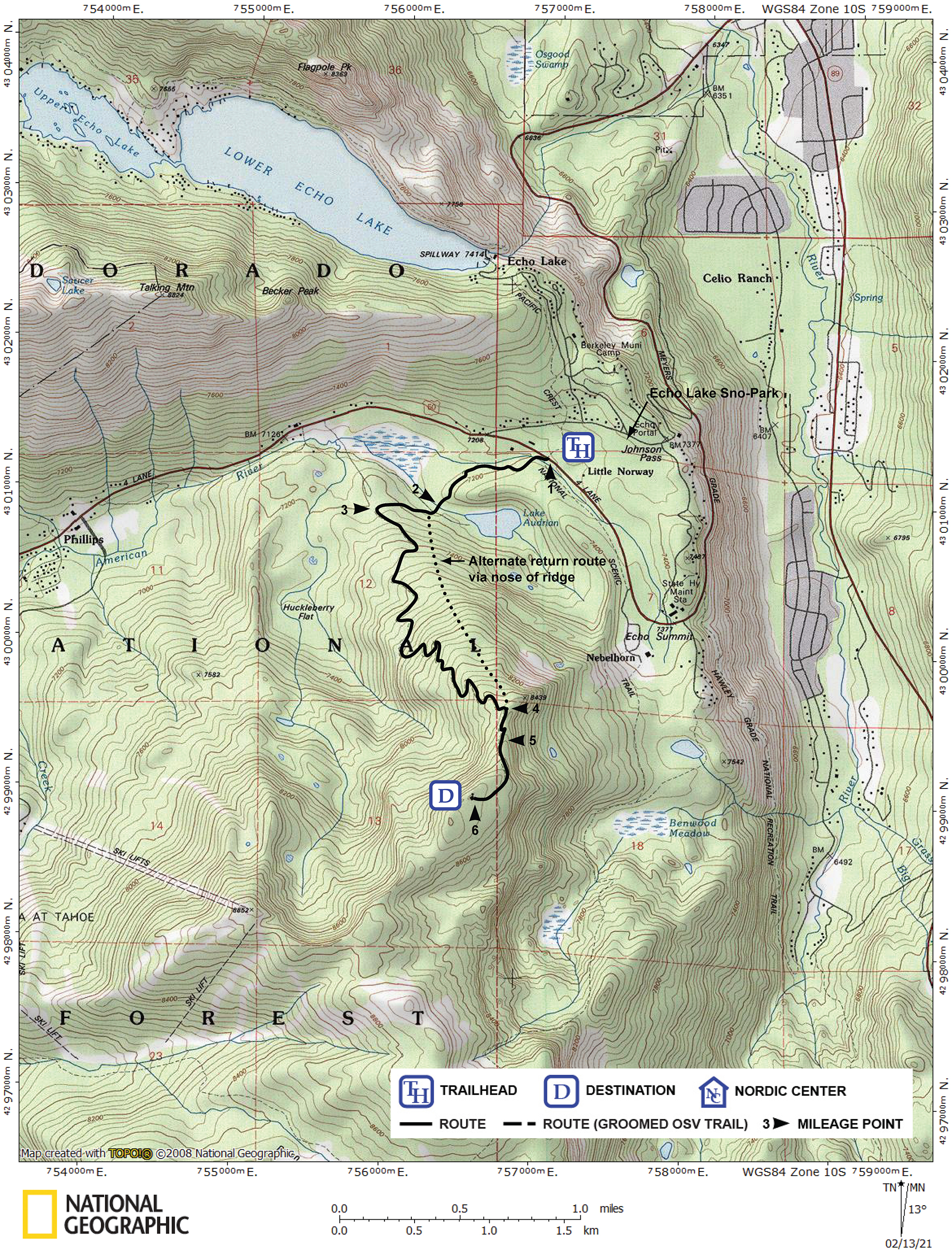 Print version of map for tour