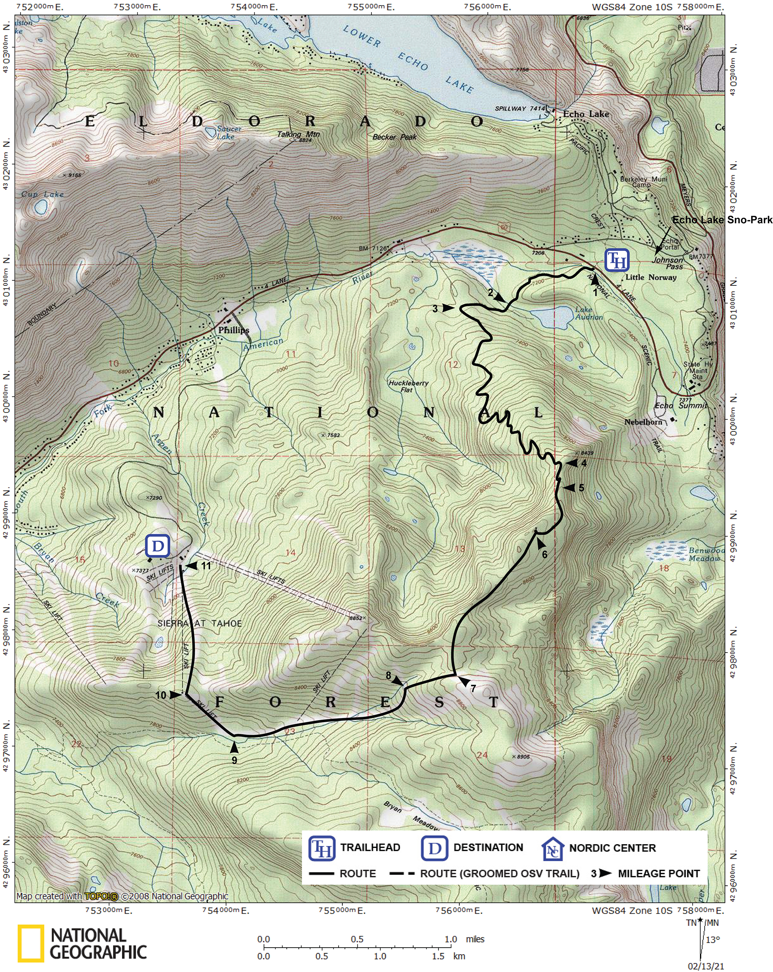 Print version of map for tour