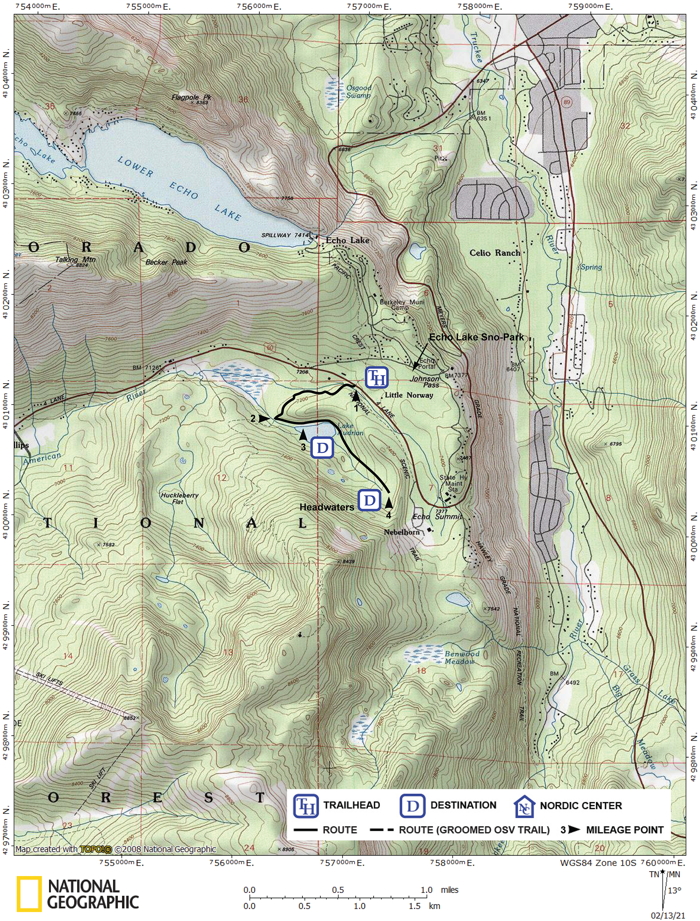 Print version of map for tour