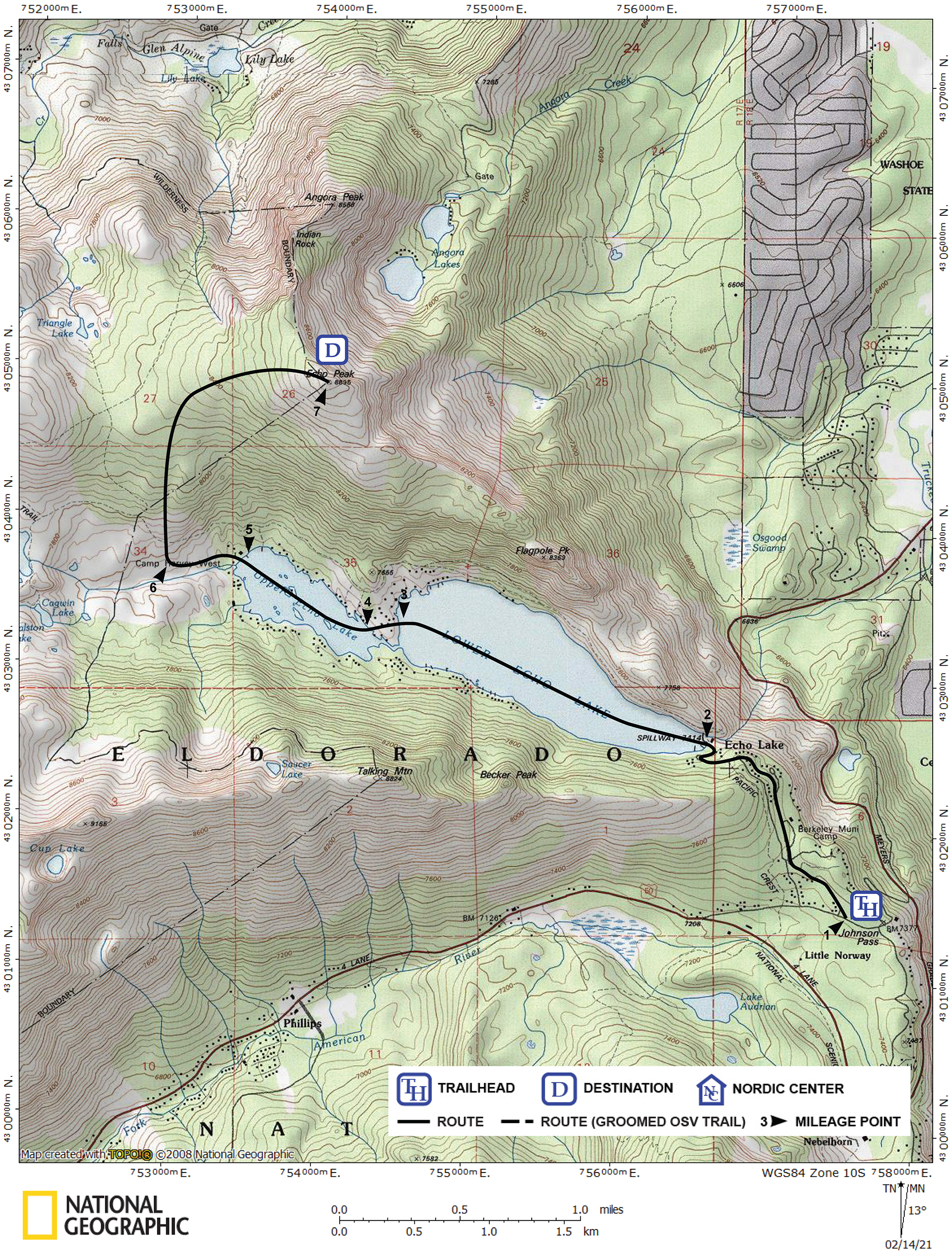 Print version of map for tour