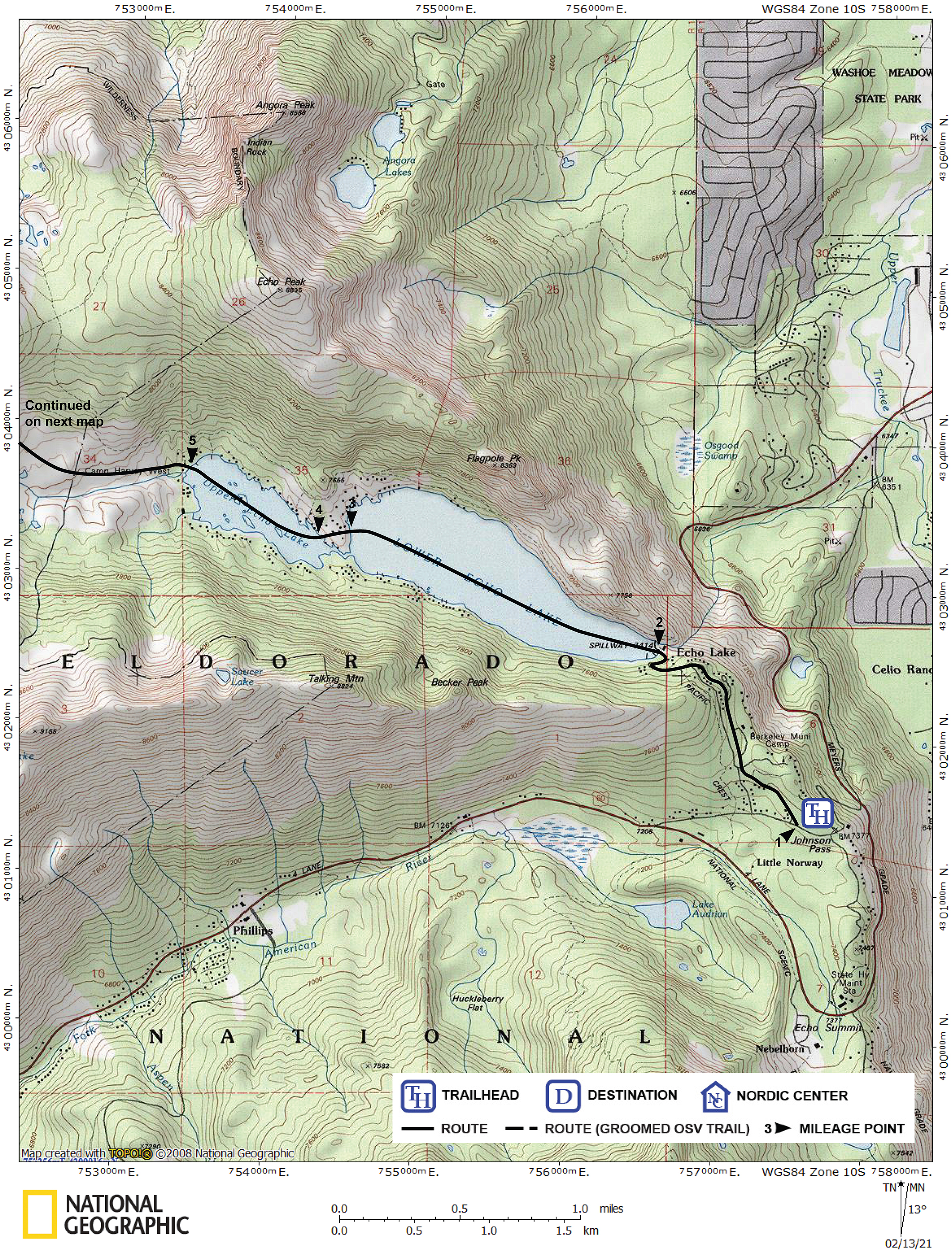Print version of map for tour