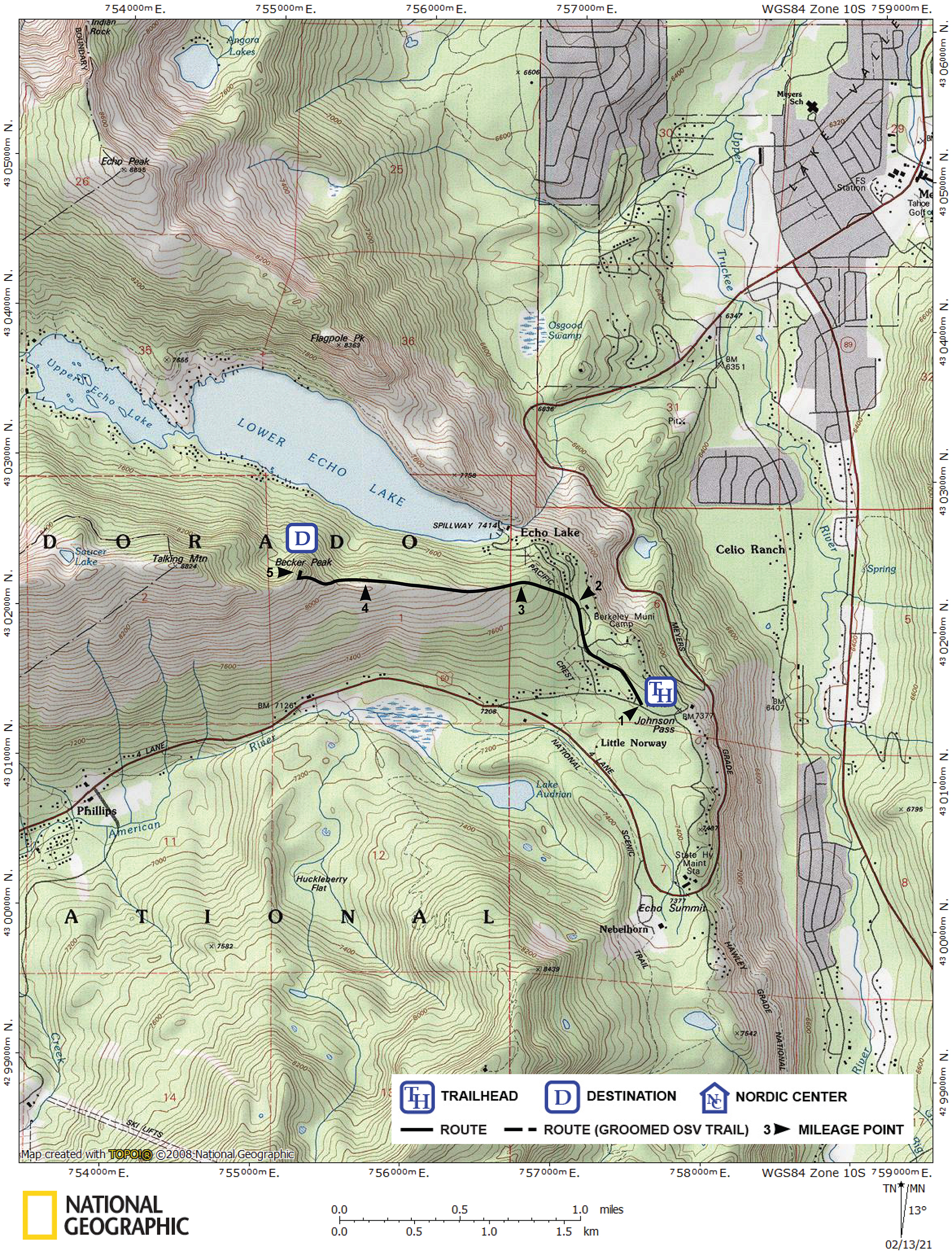 Print version of map for tour