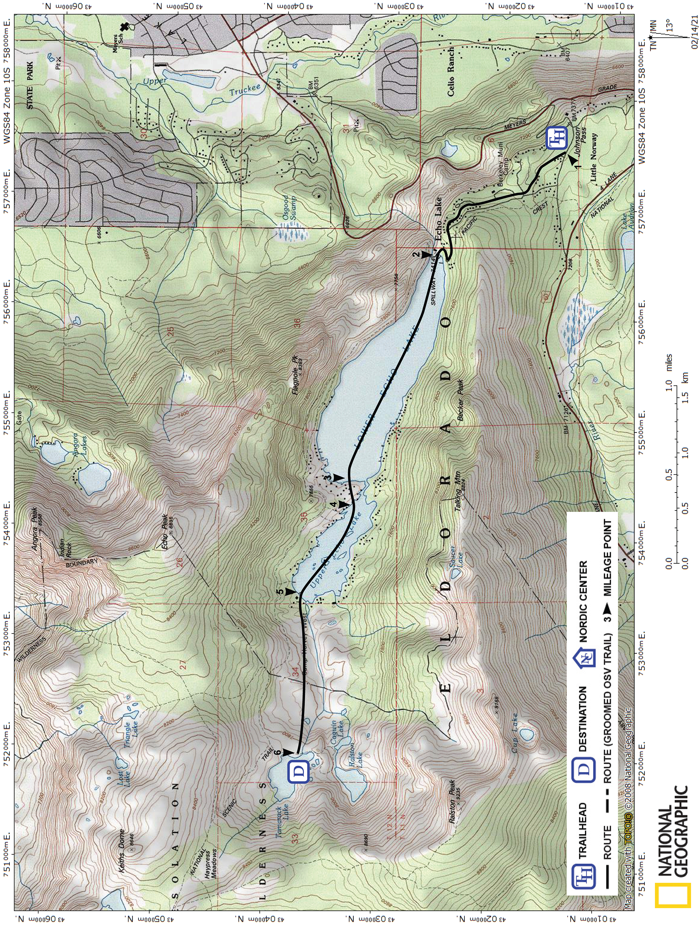 Print version of map for tour