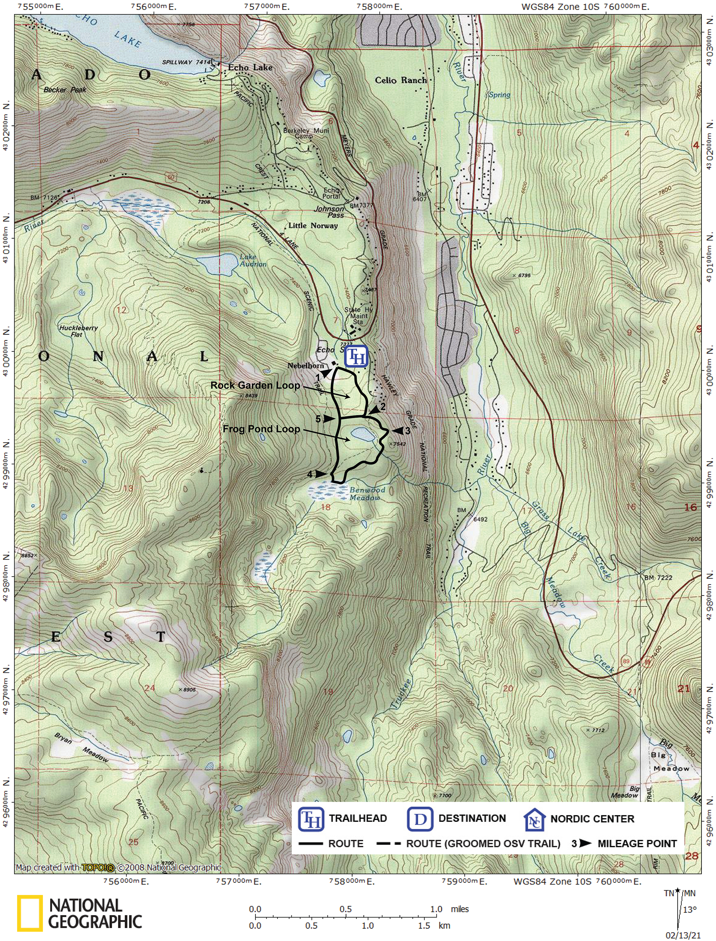Print version of map for tour