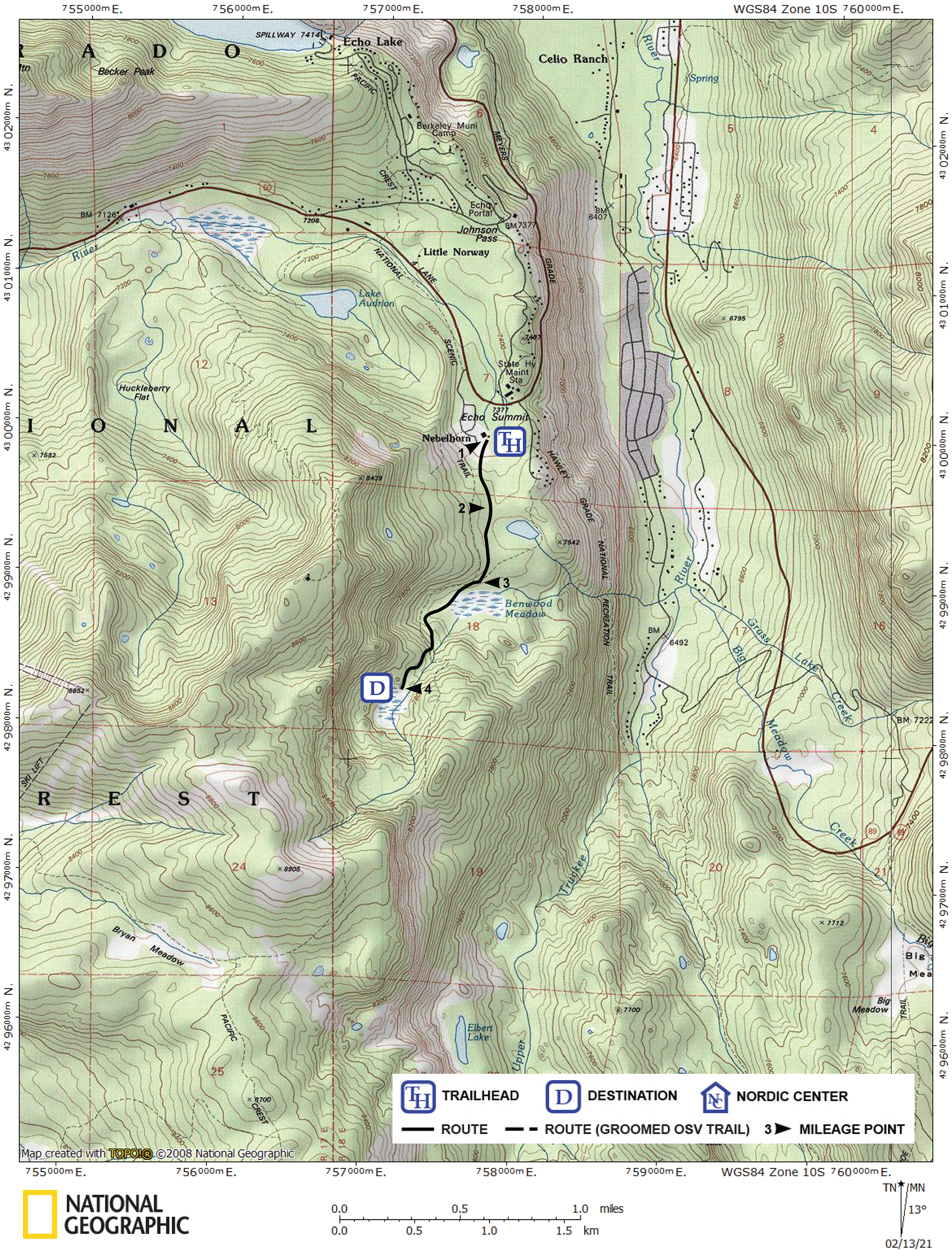 Print version of map for tour