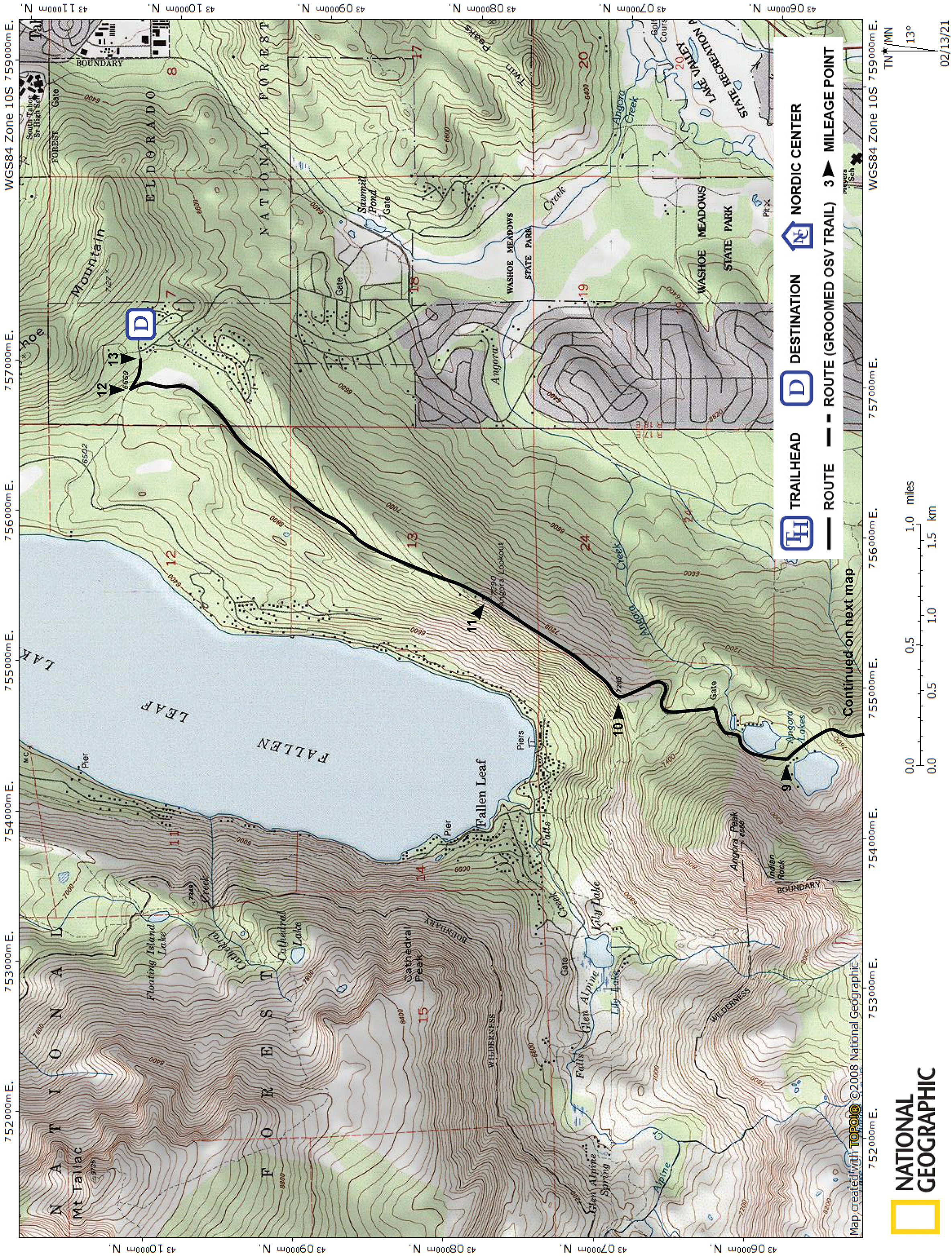 Print version of map for tour
