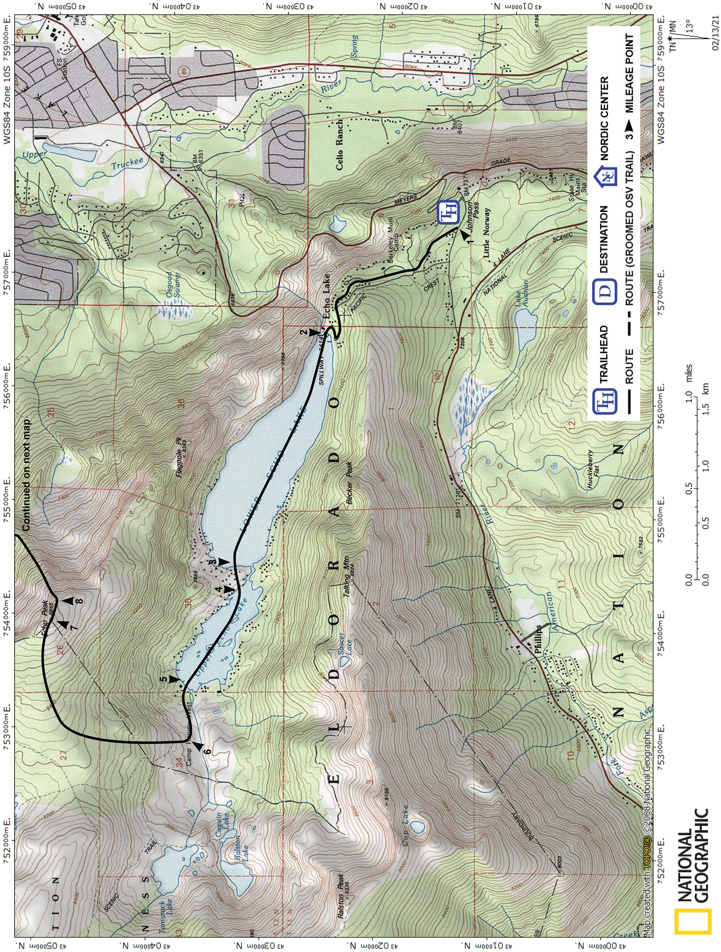 Print version of map for tour