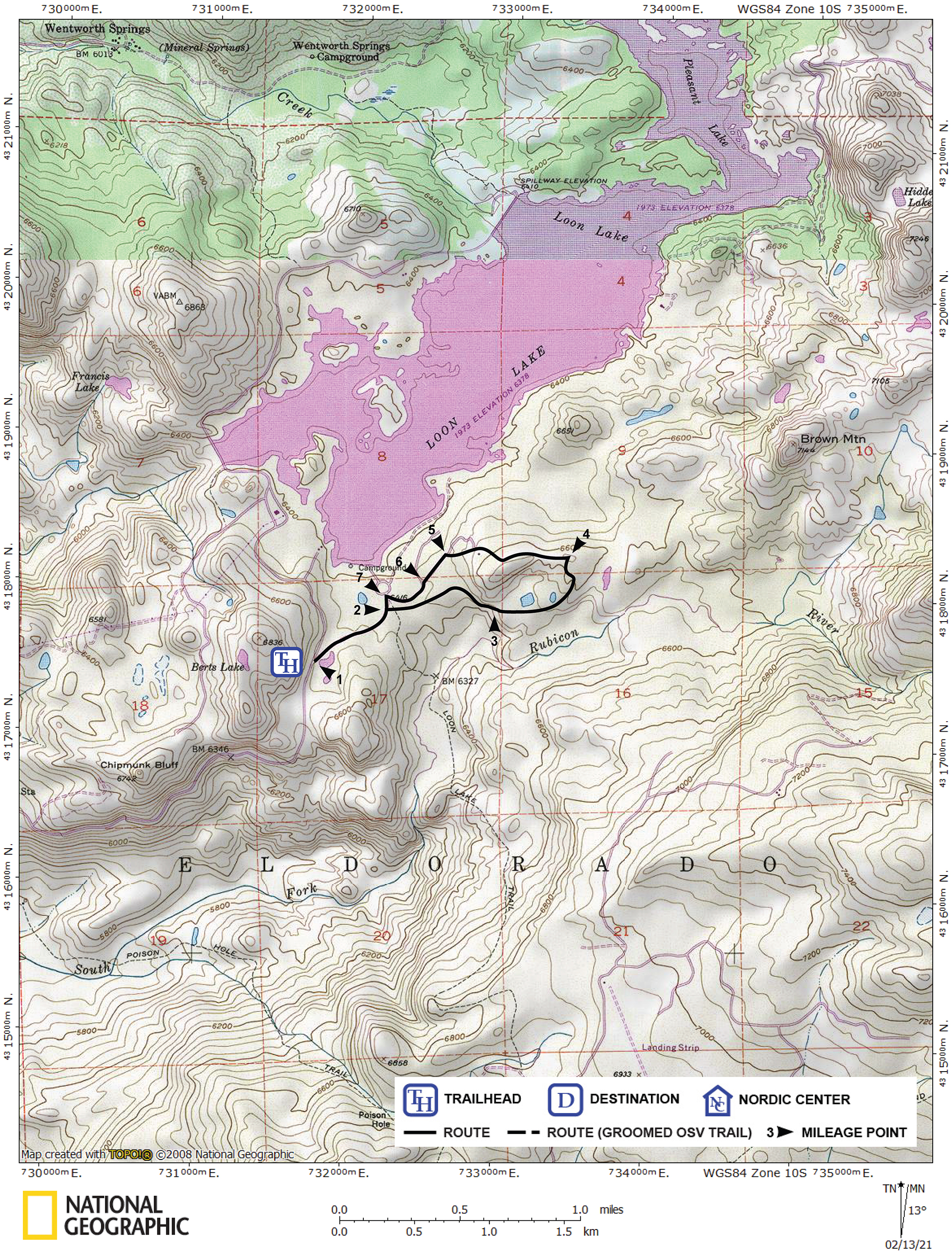 Print version of map for tour