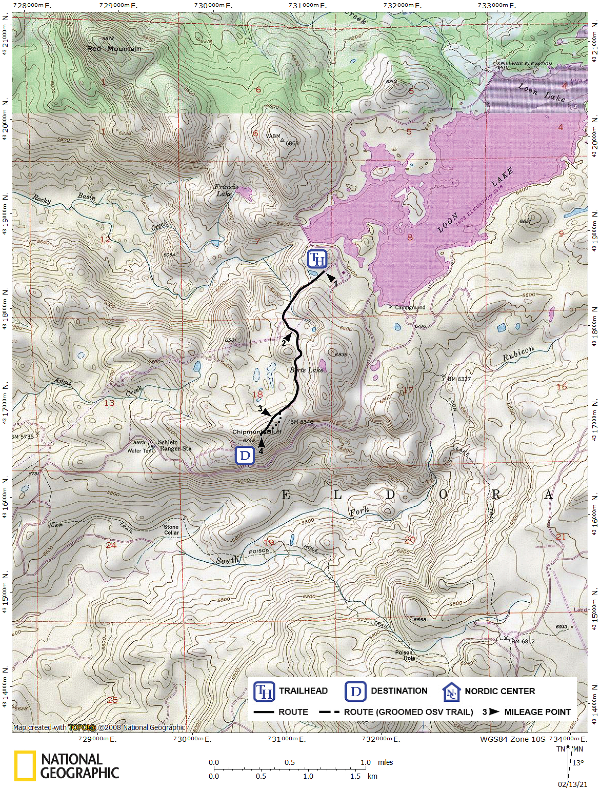 Print version of map for tour