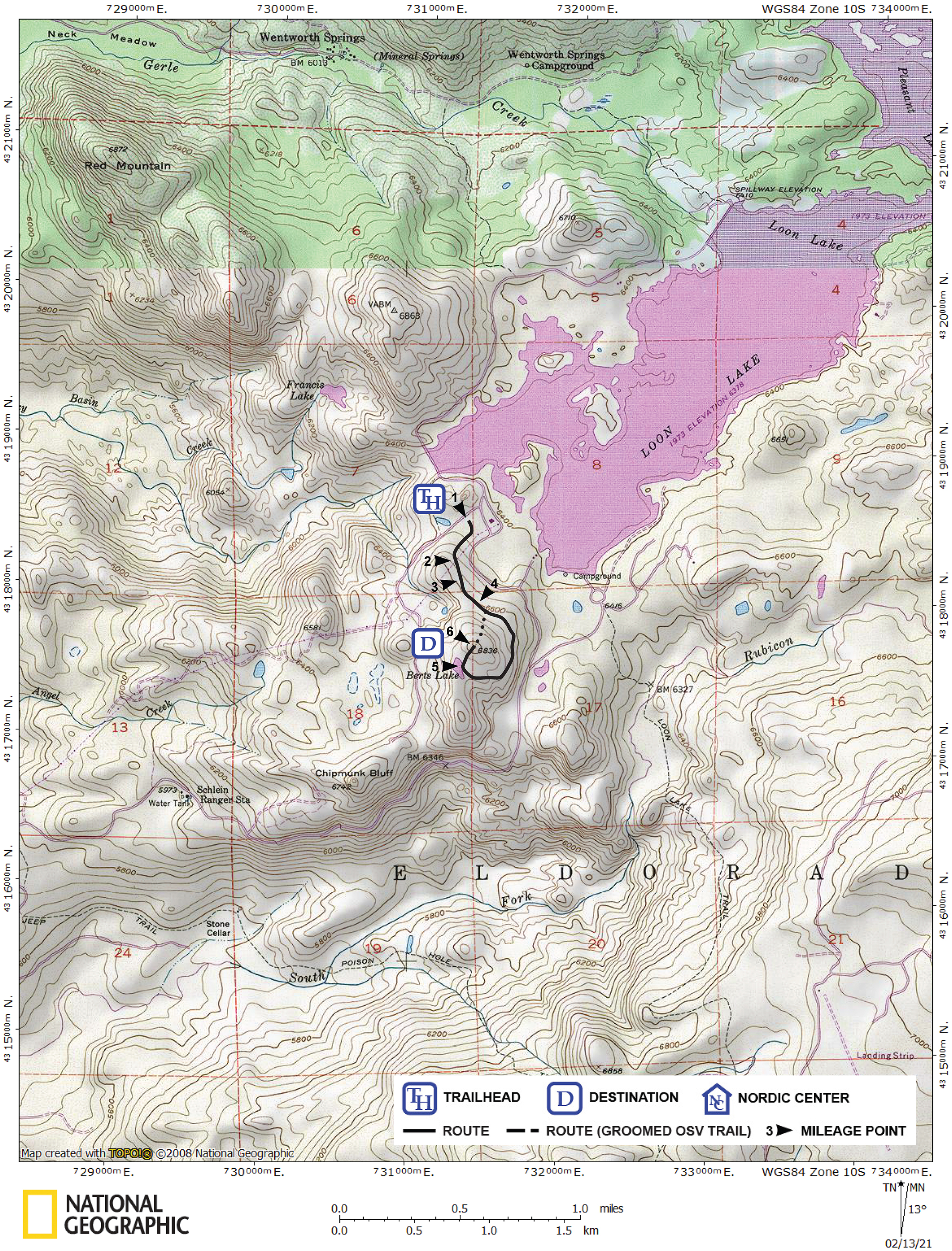 Print version of map for tour