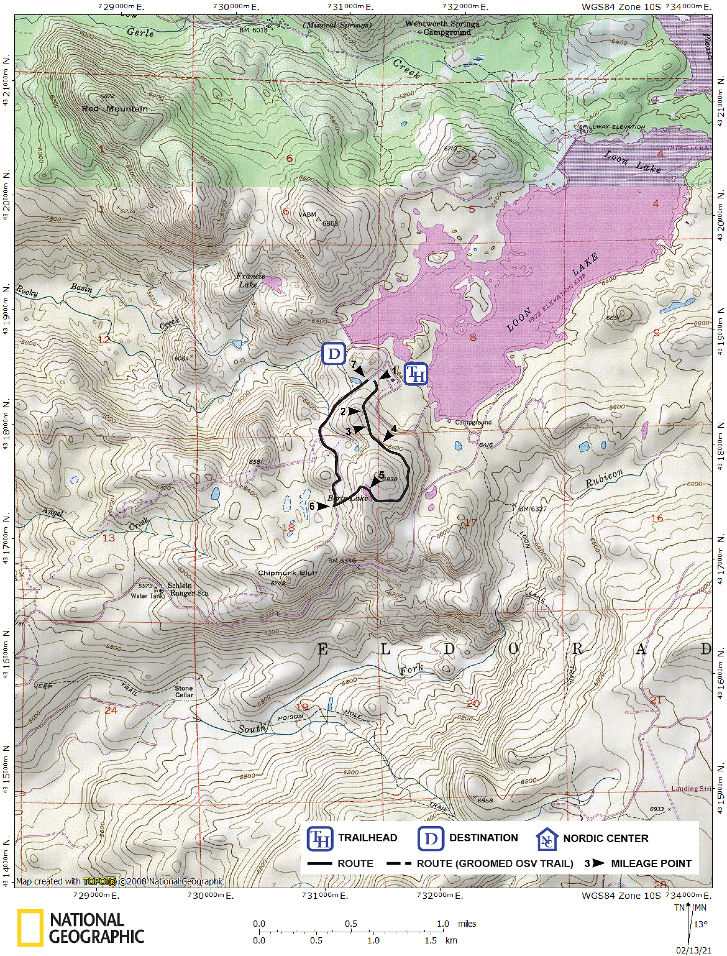 Print version of map for tour