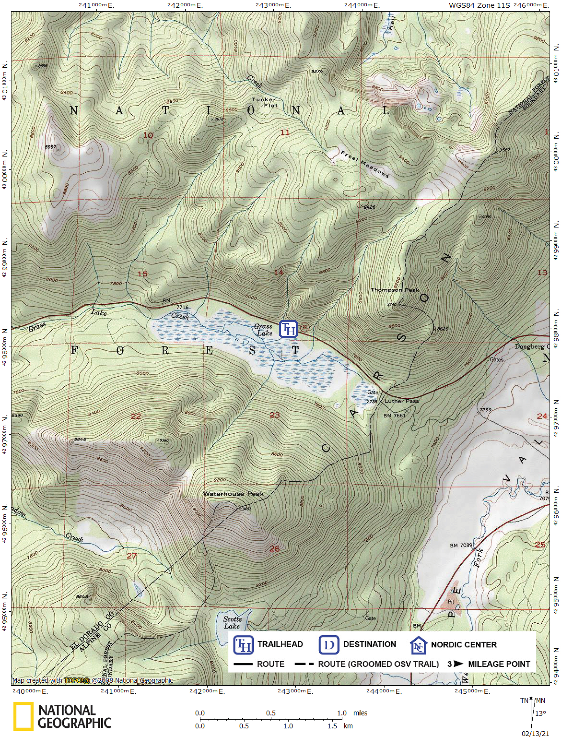 Print version of map for tour
