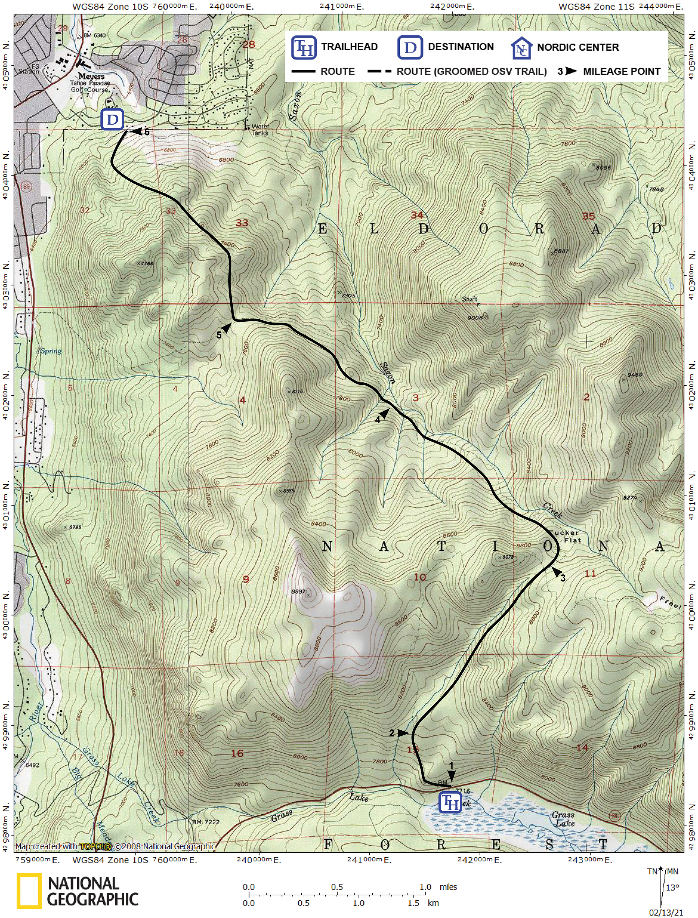 Print version of map for tour