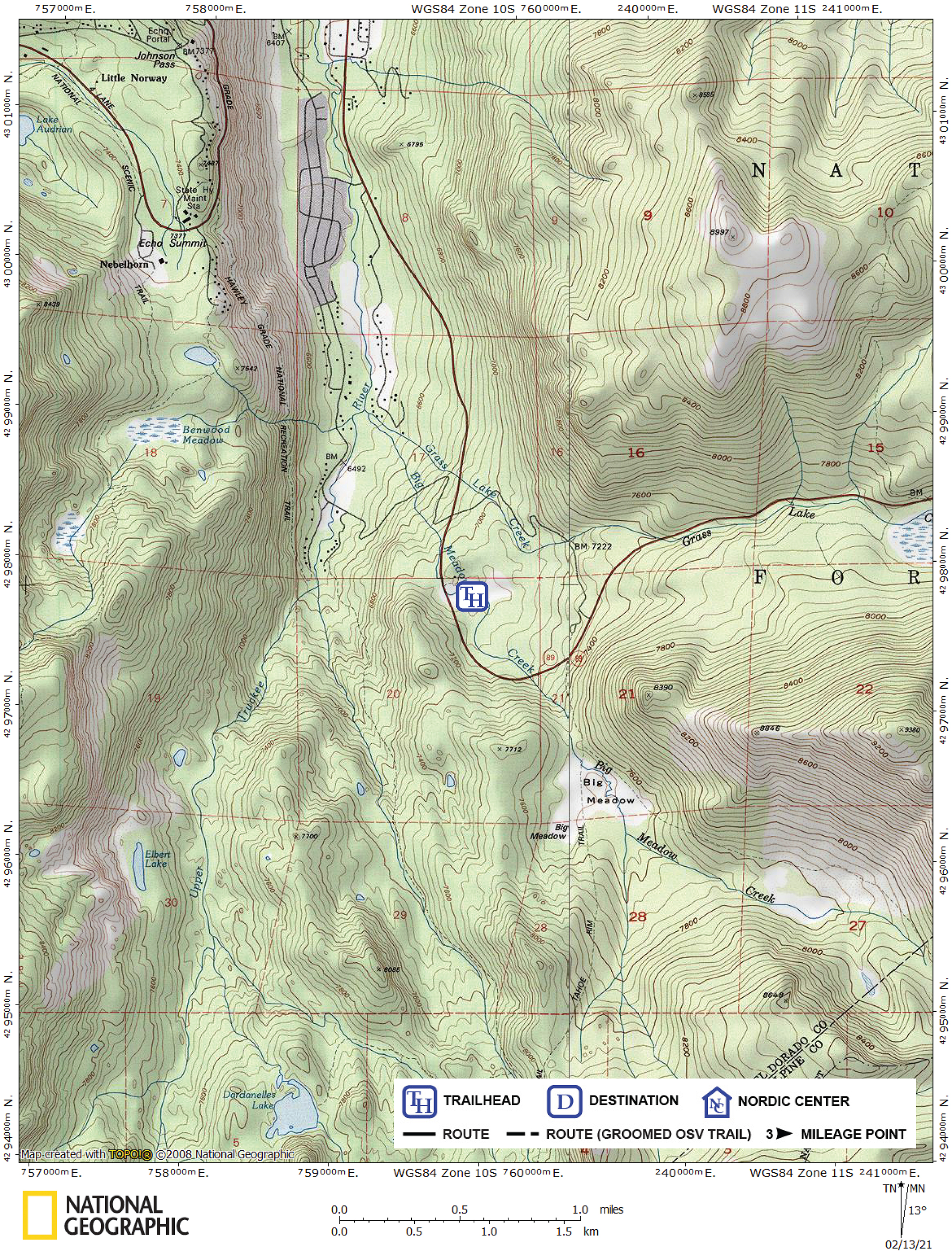 Print version of map for tour