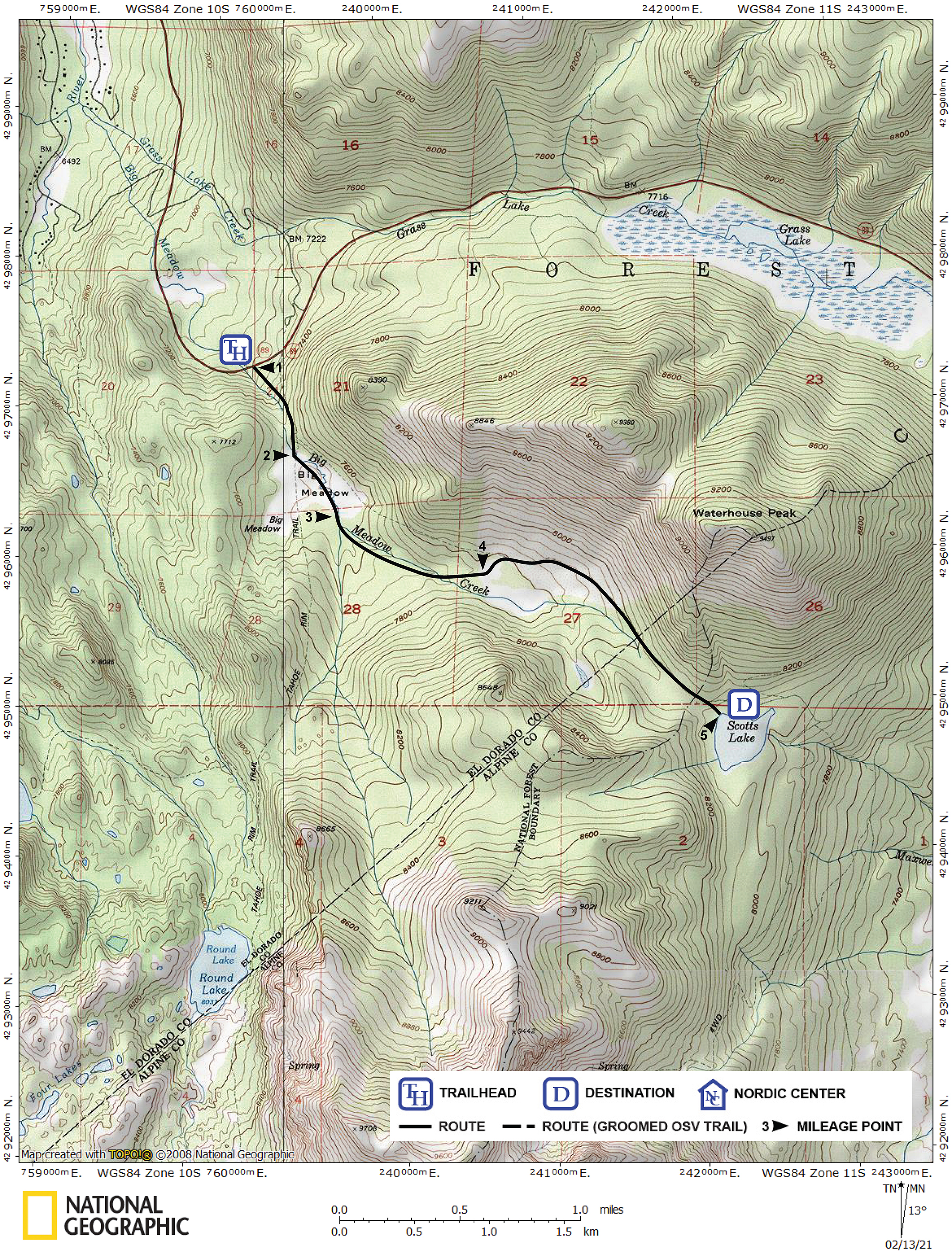 Print version of map for tour