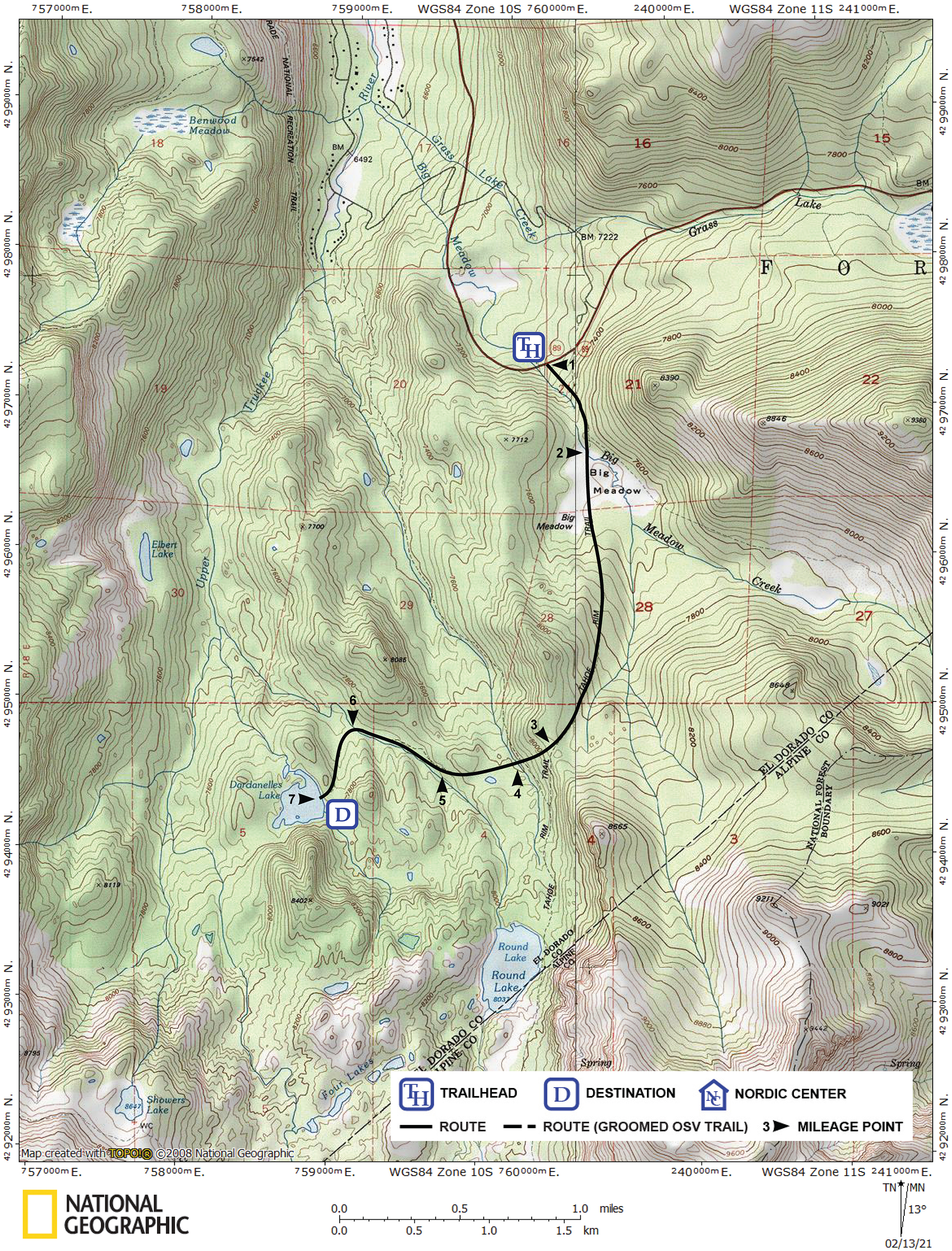 Print version of map for tour