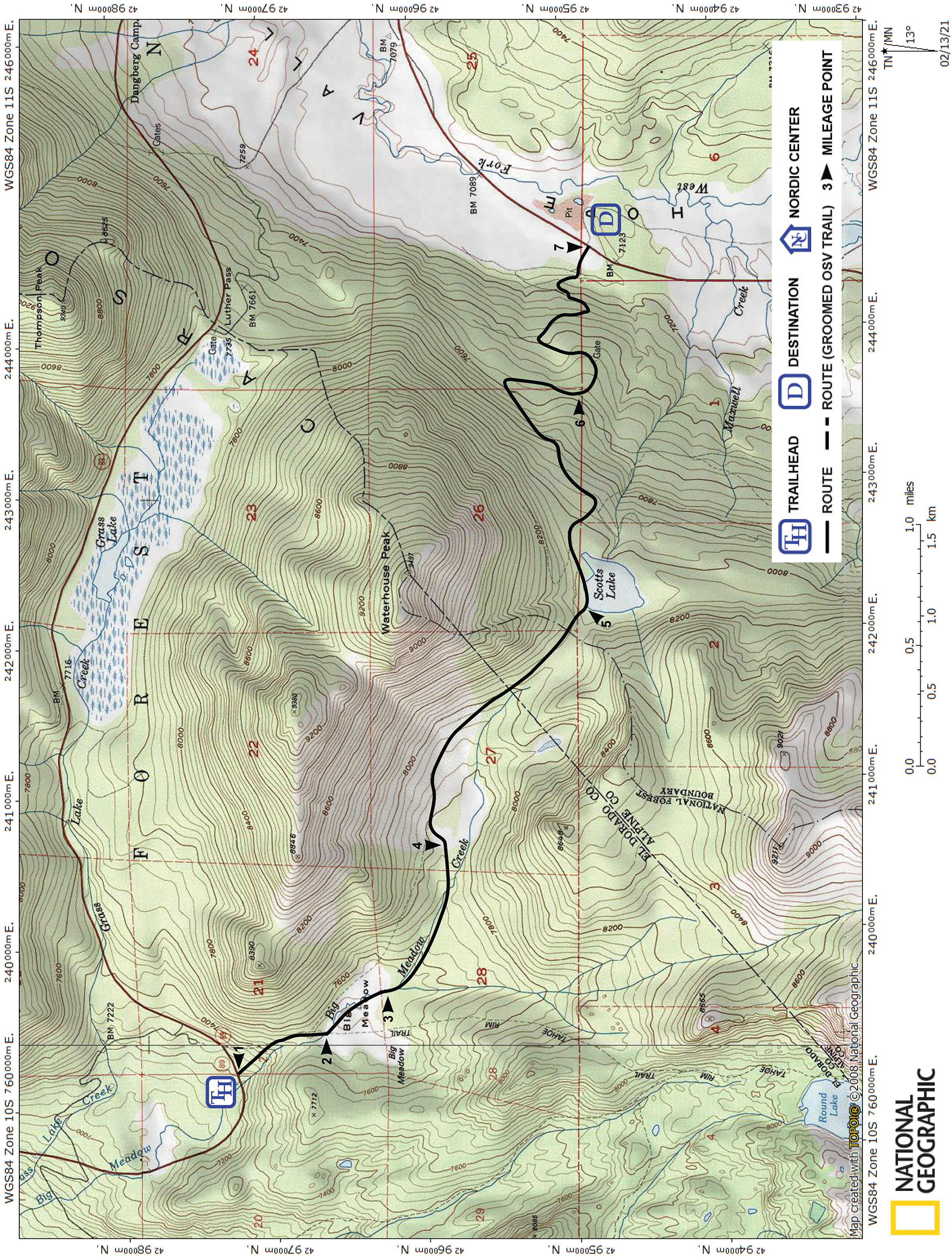 Print version of map for tour