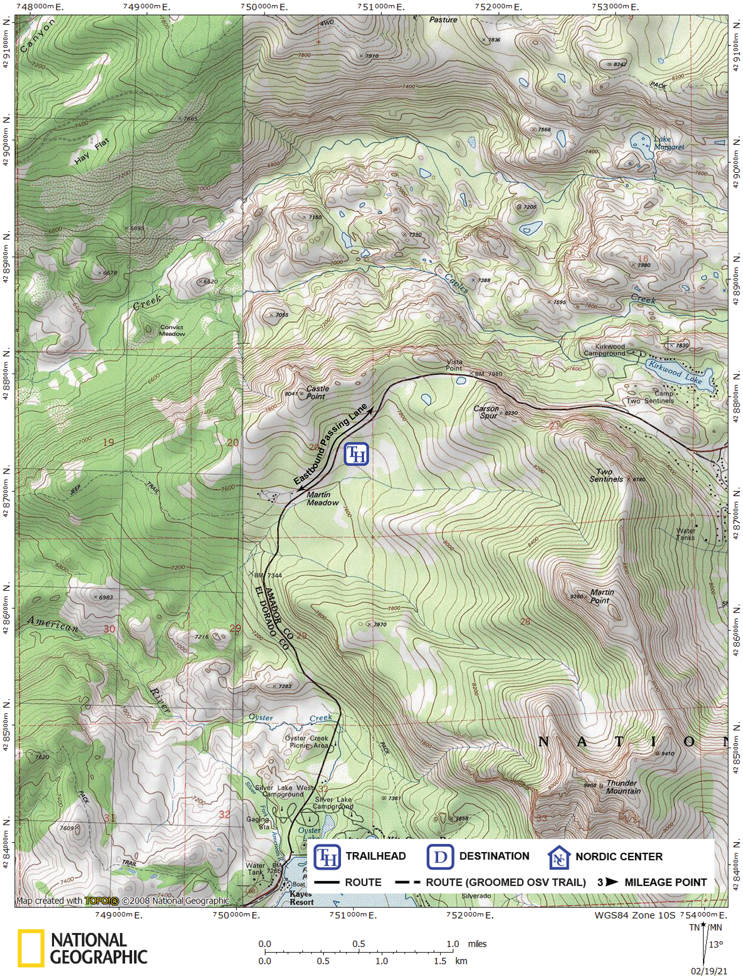 Print version of map for tour