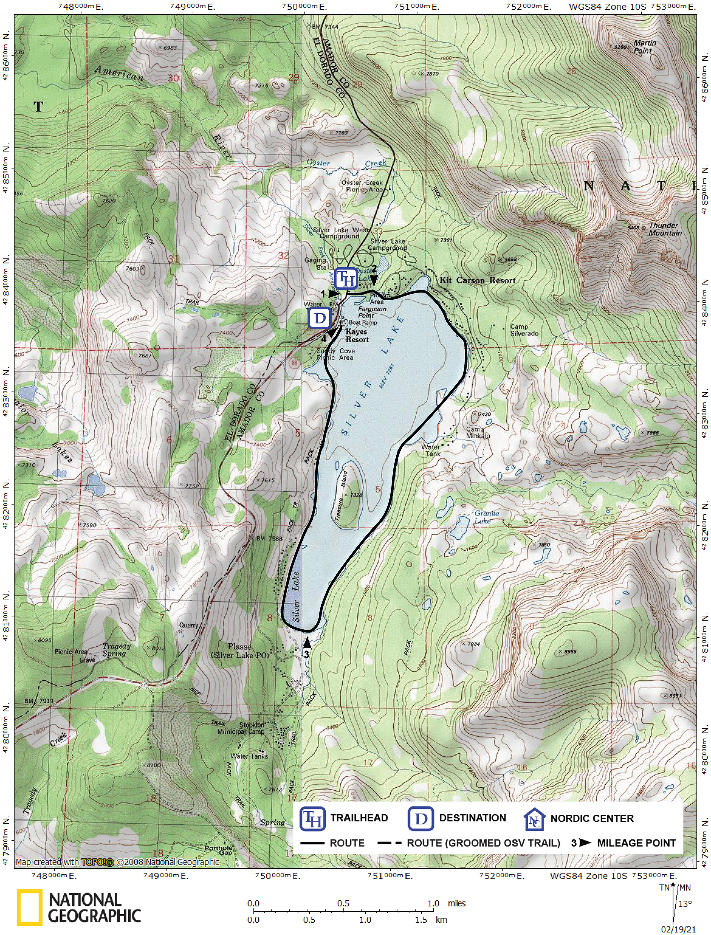 Print version of map for tour