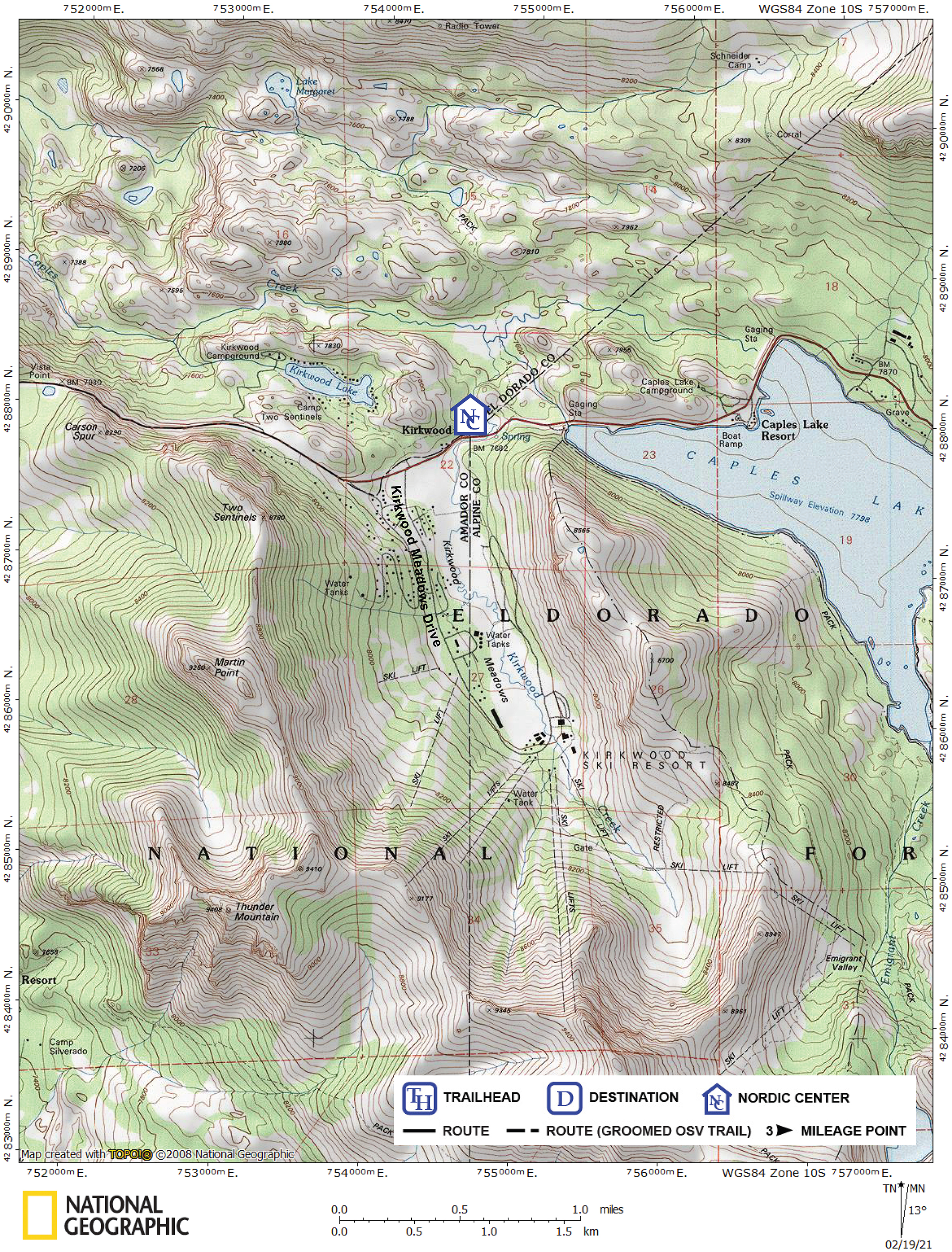 Print version of map for tour