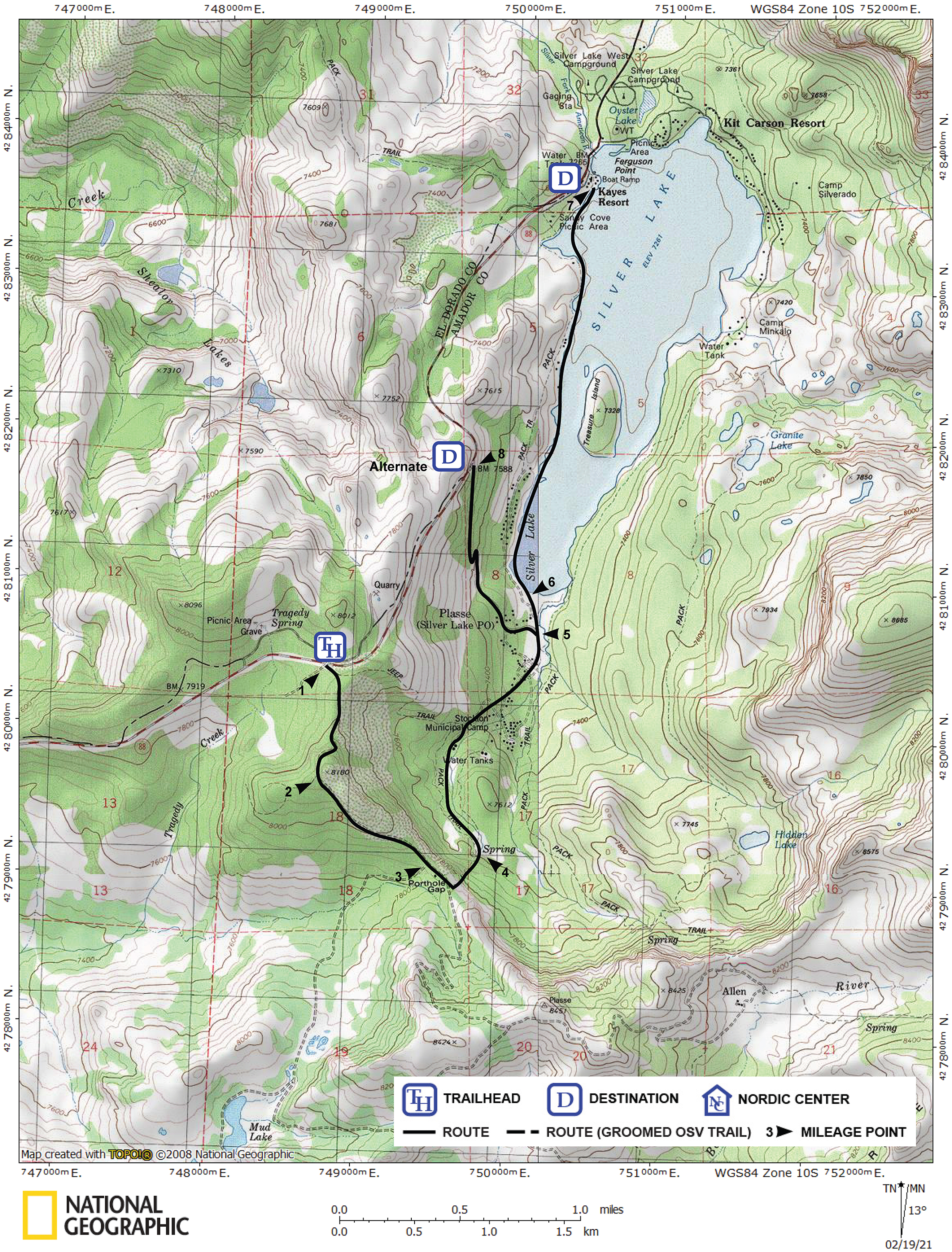 Print version of map for tour