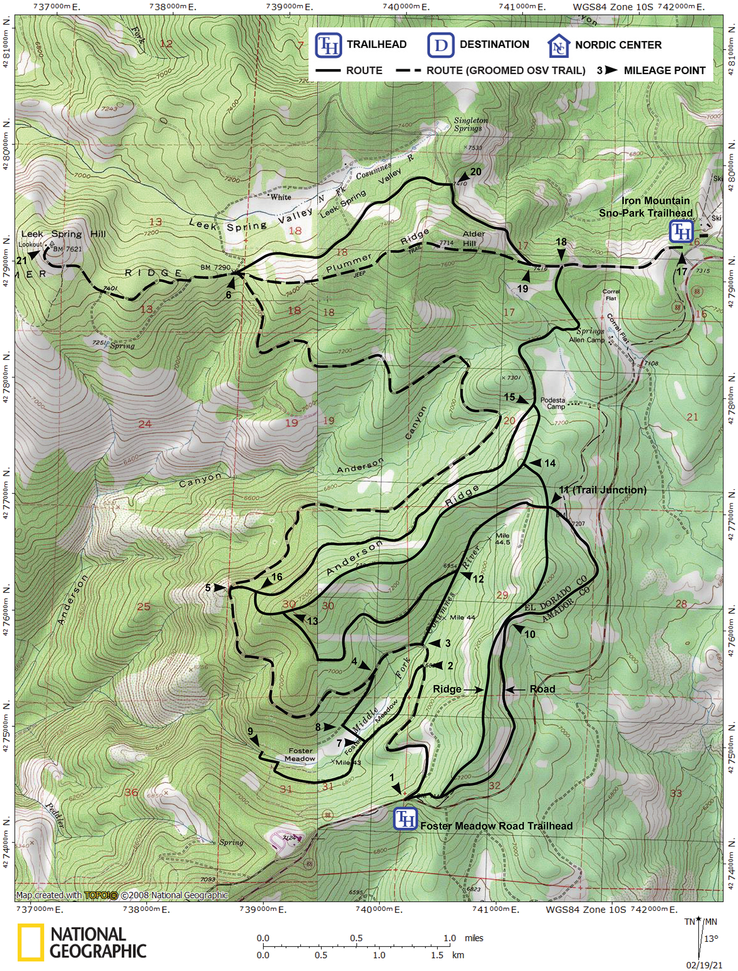 Print version of map for tour