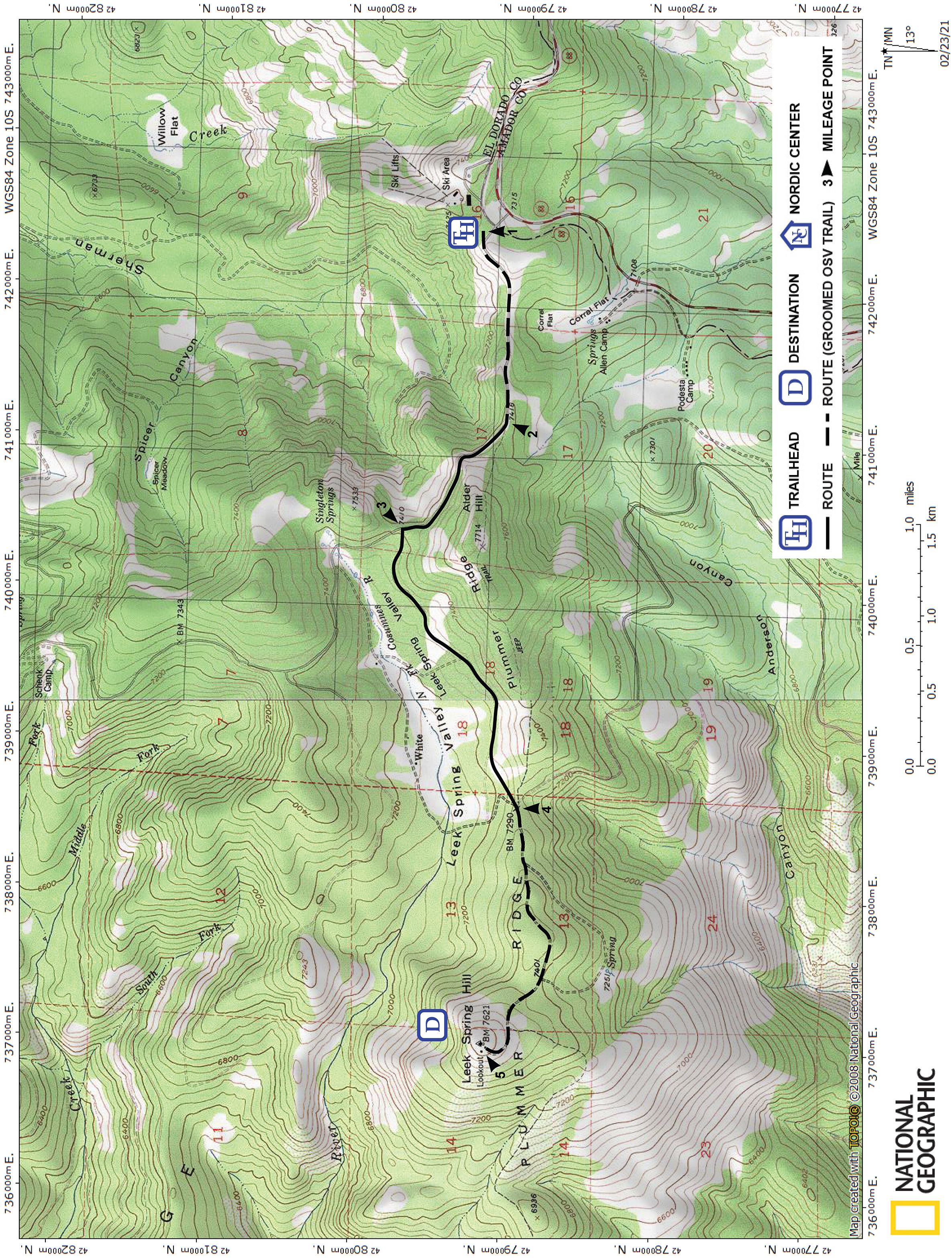 Print version of map for tour