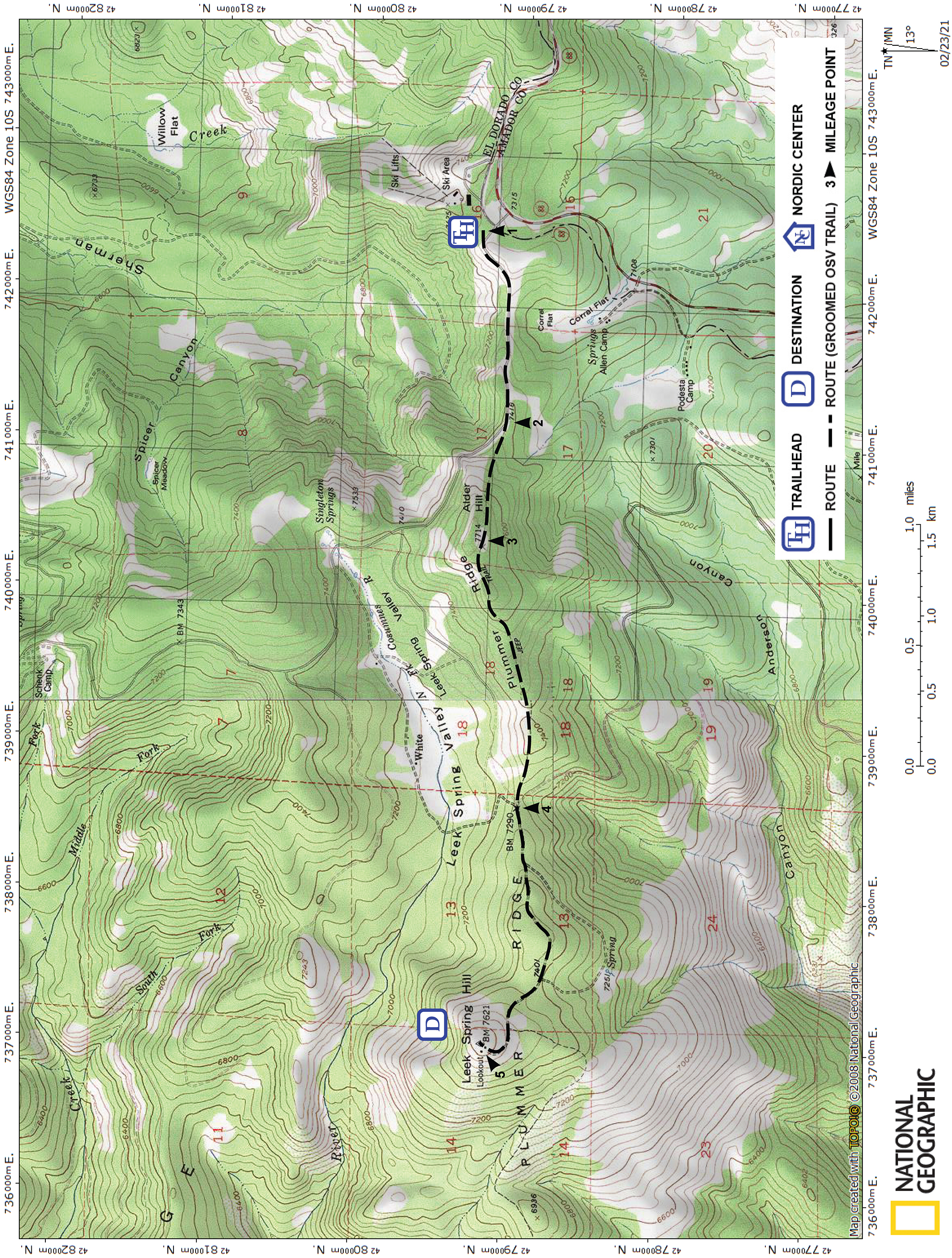 Print version of map for tour