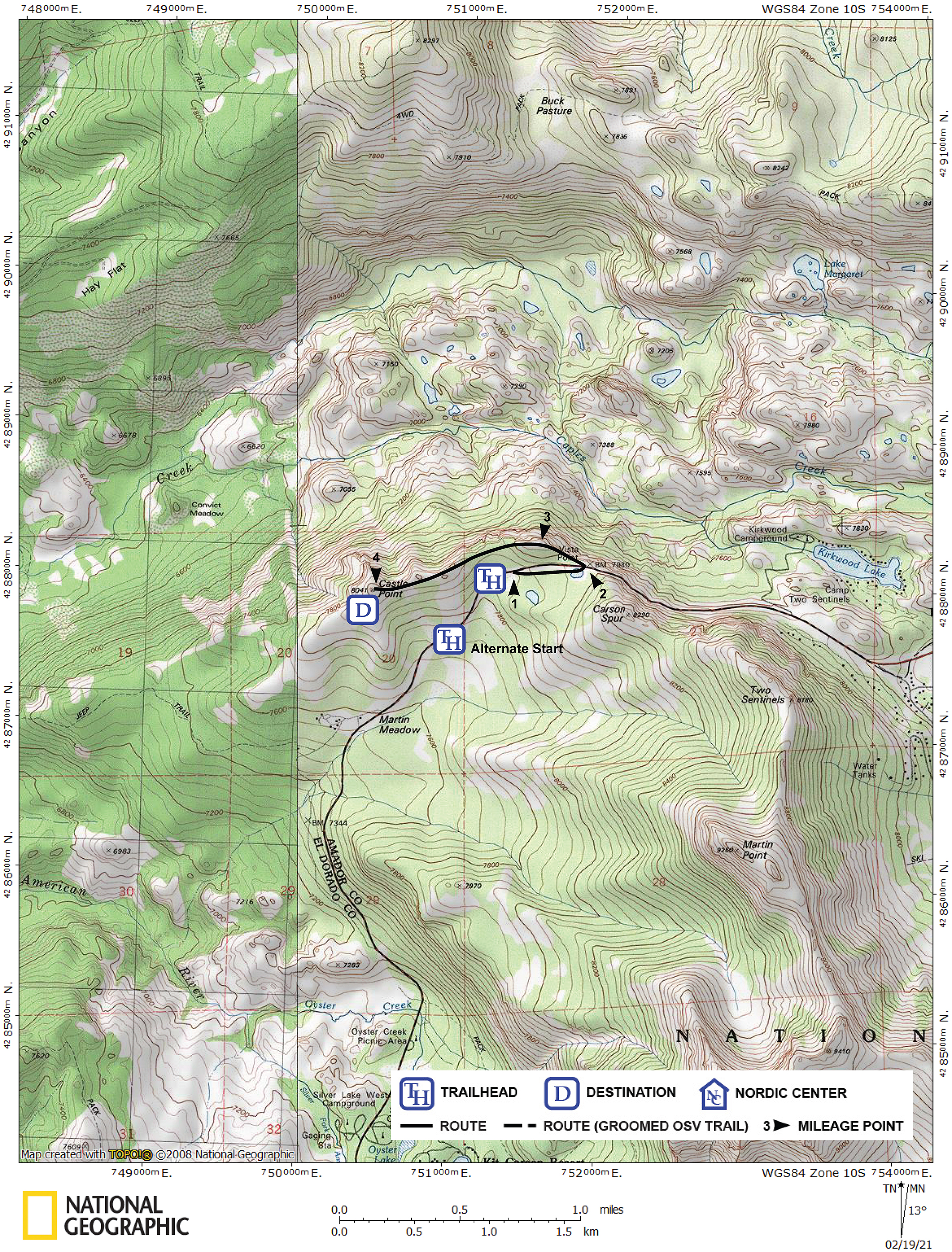 Print version of map for tour
