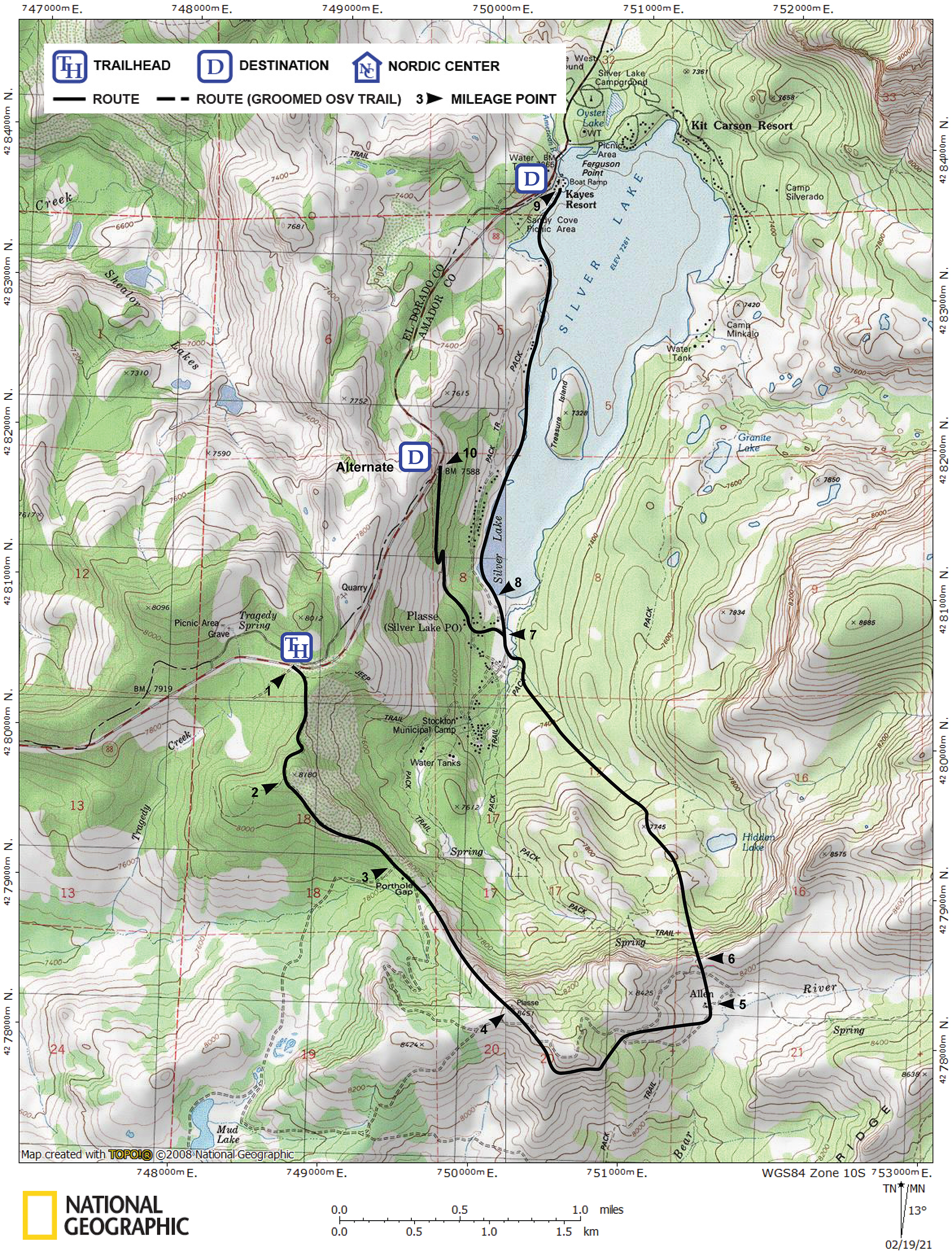 Print version of map for tour