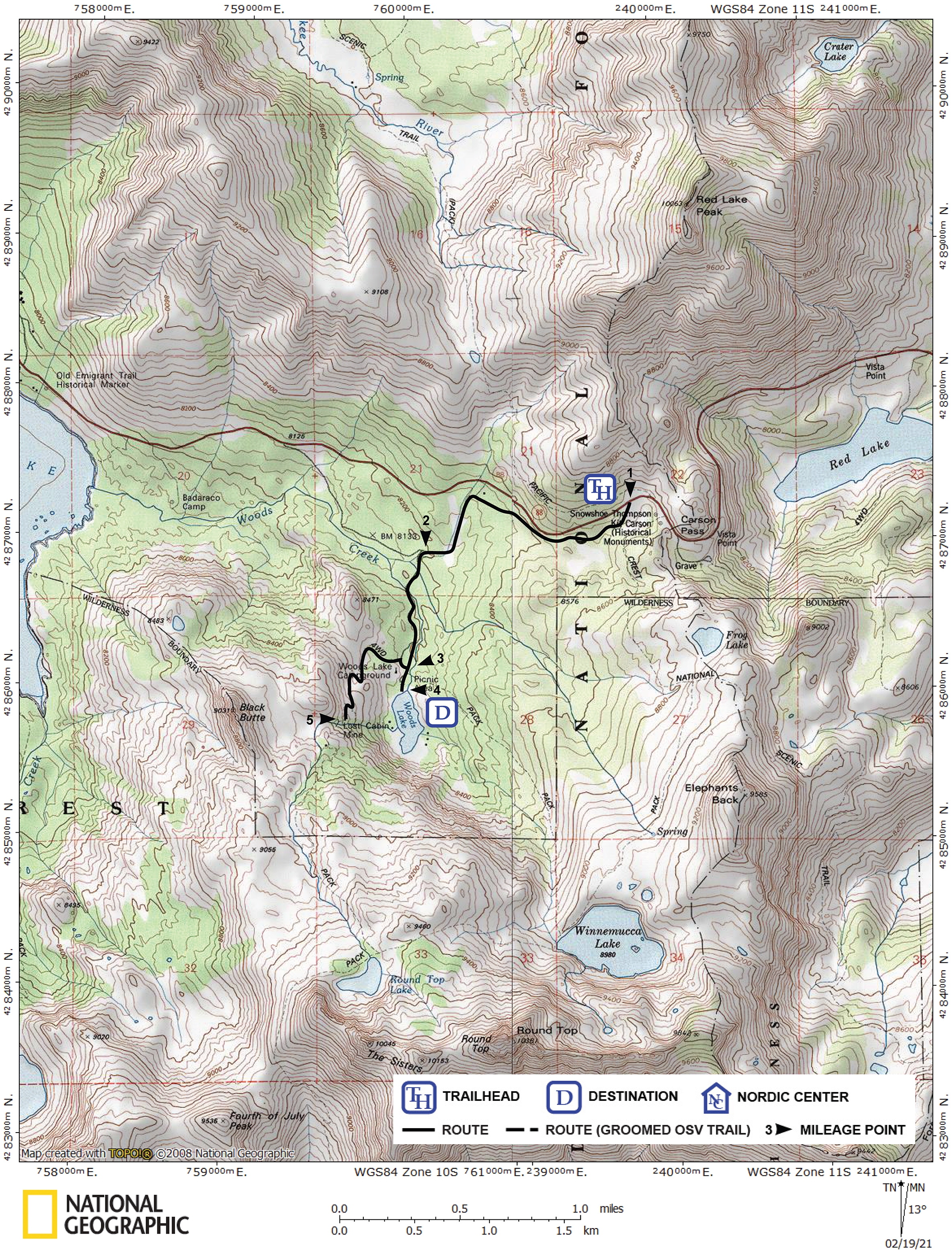 Print version of map for tour