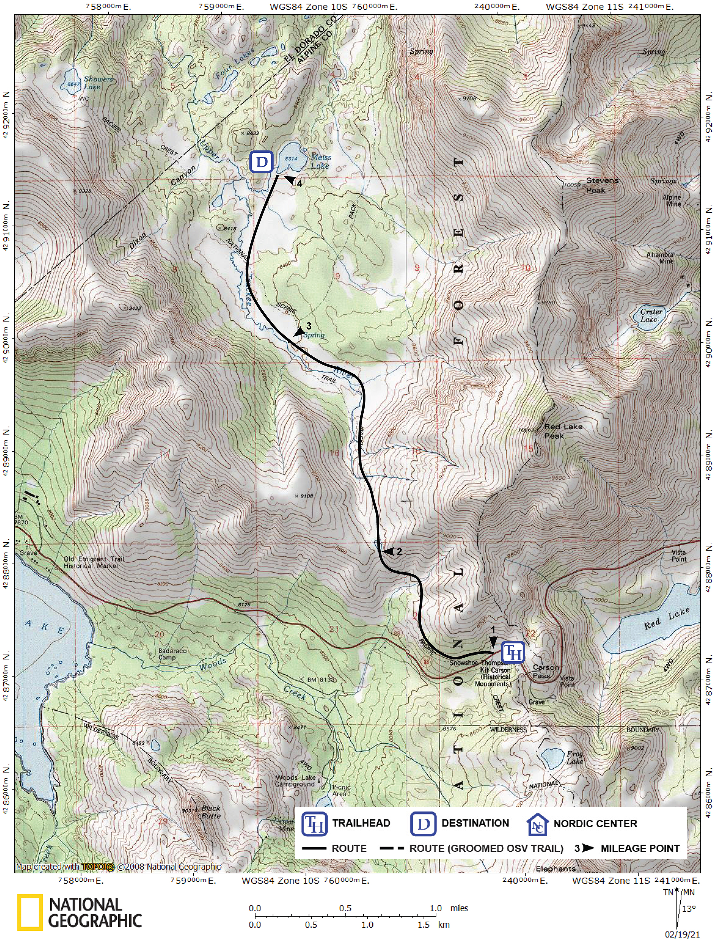 Print version of map for tour