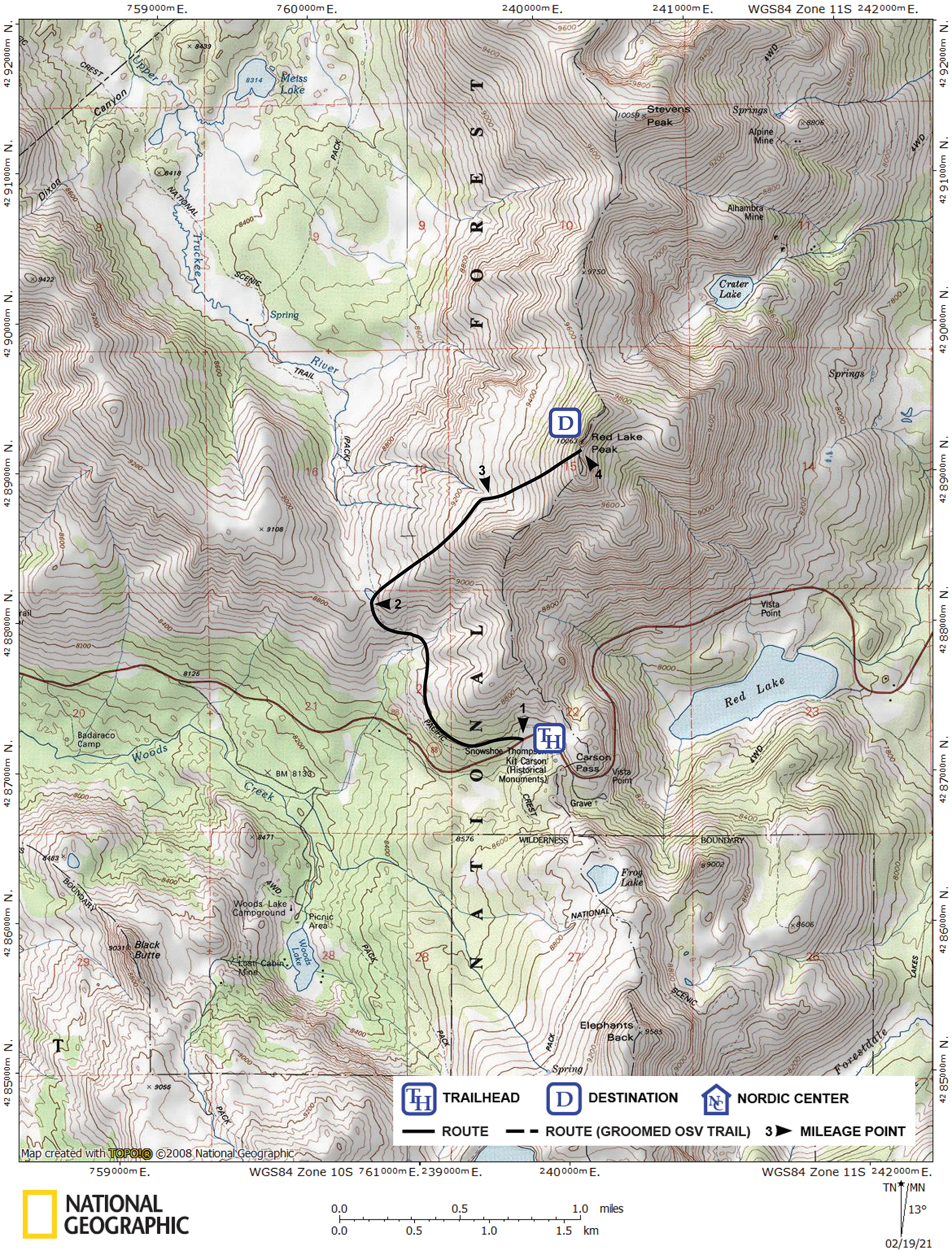 Print version of map for tour