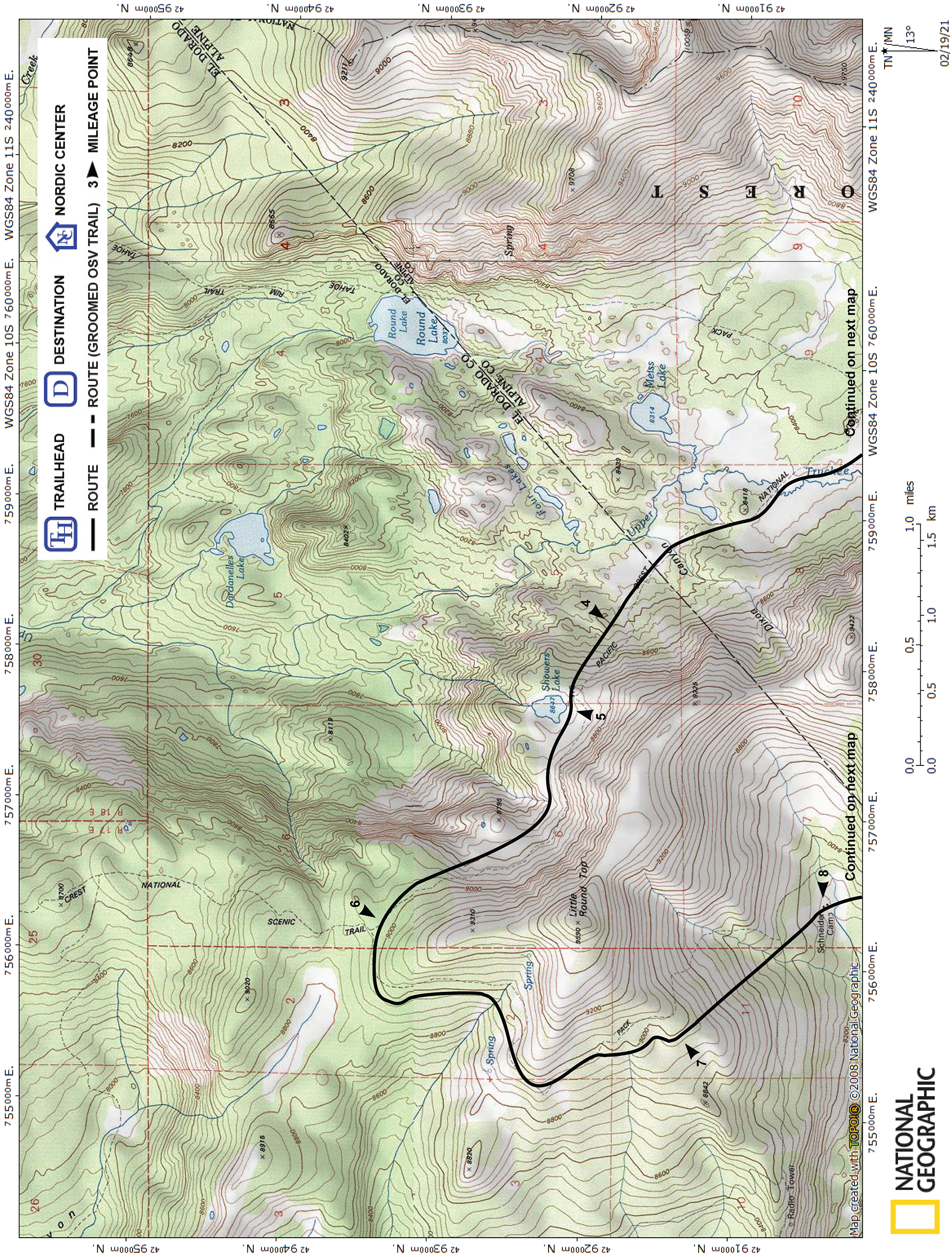 Print version of map for tour