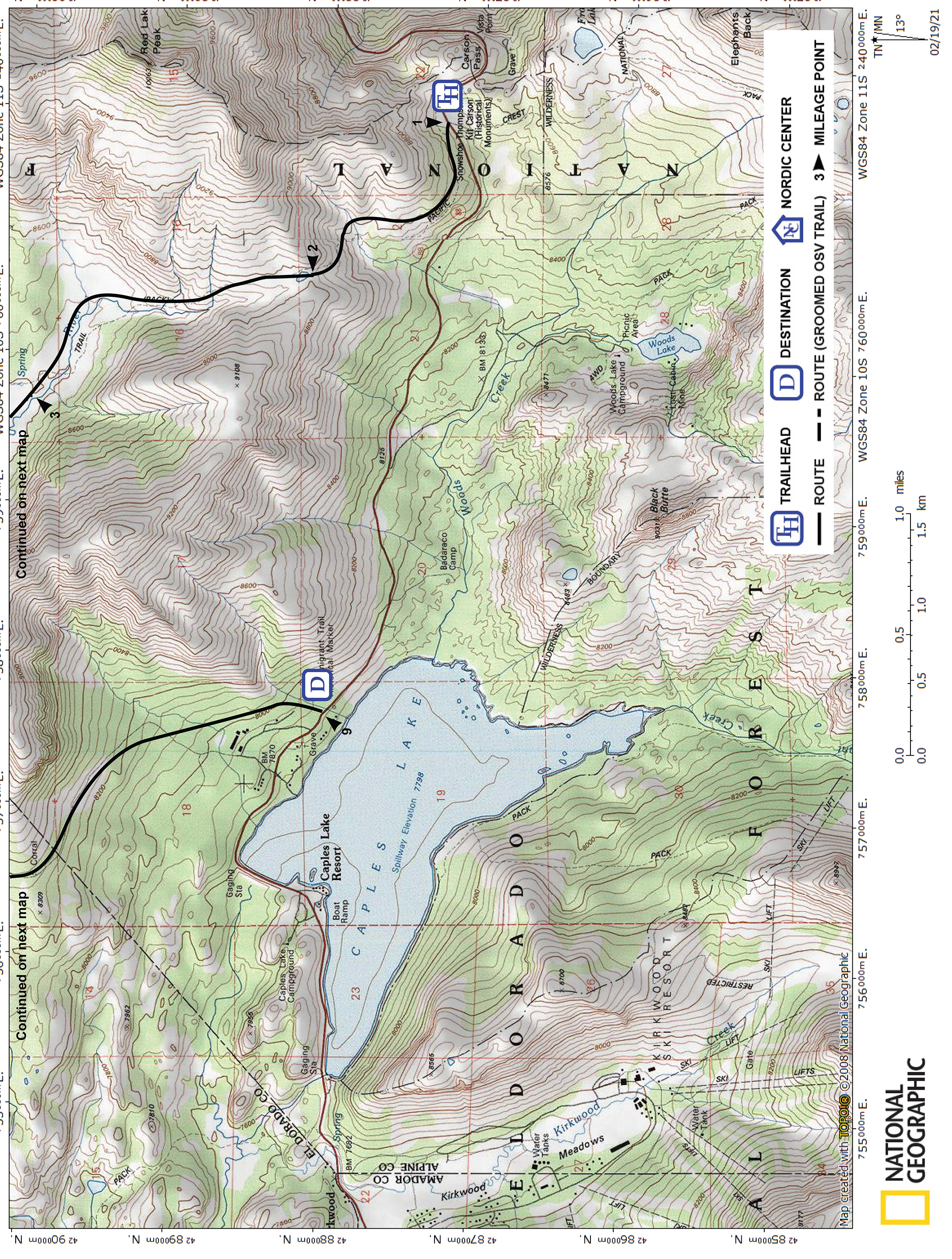 Print version of map for tour