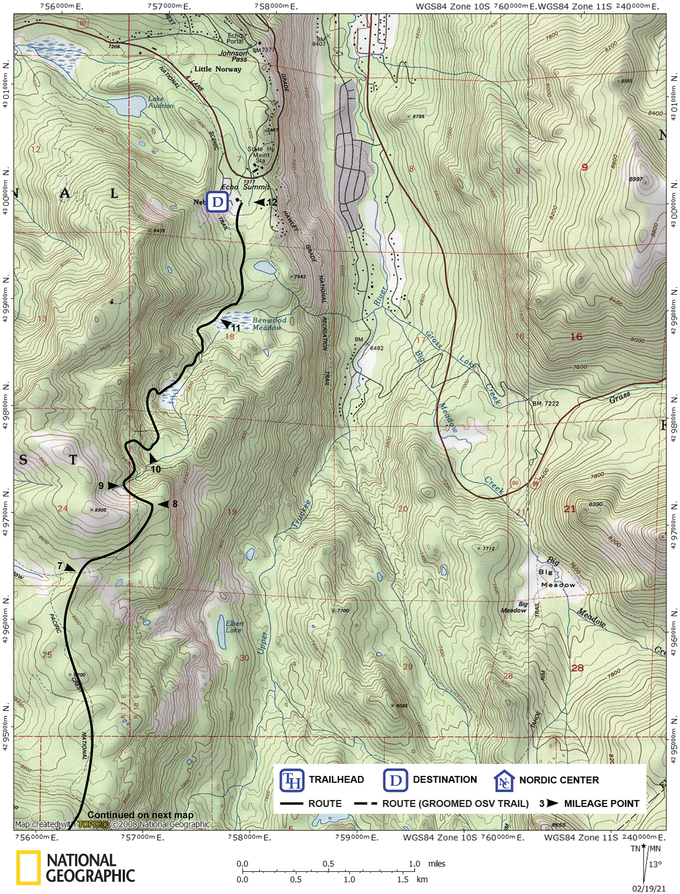 Print version of map for tour