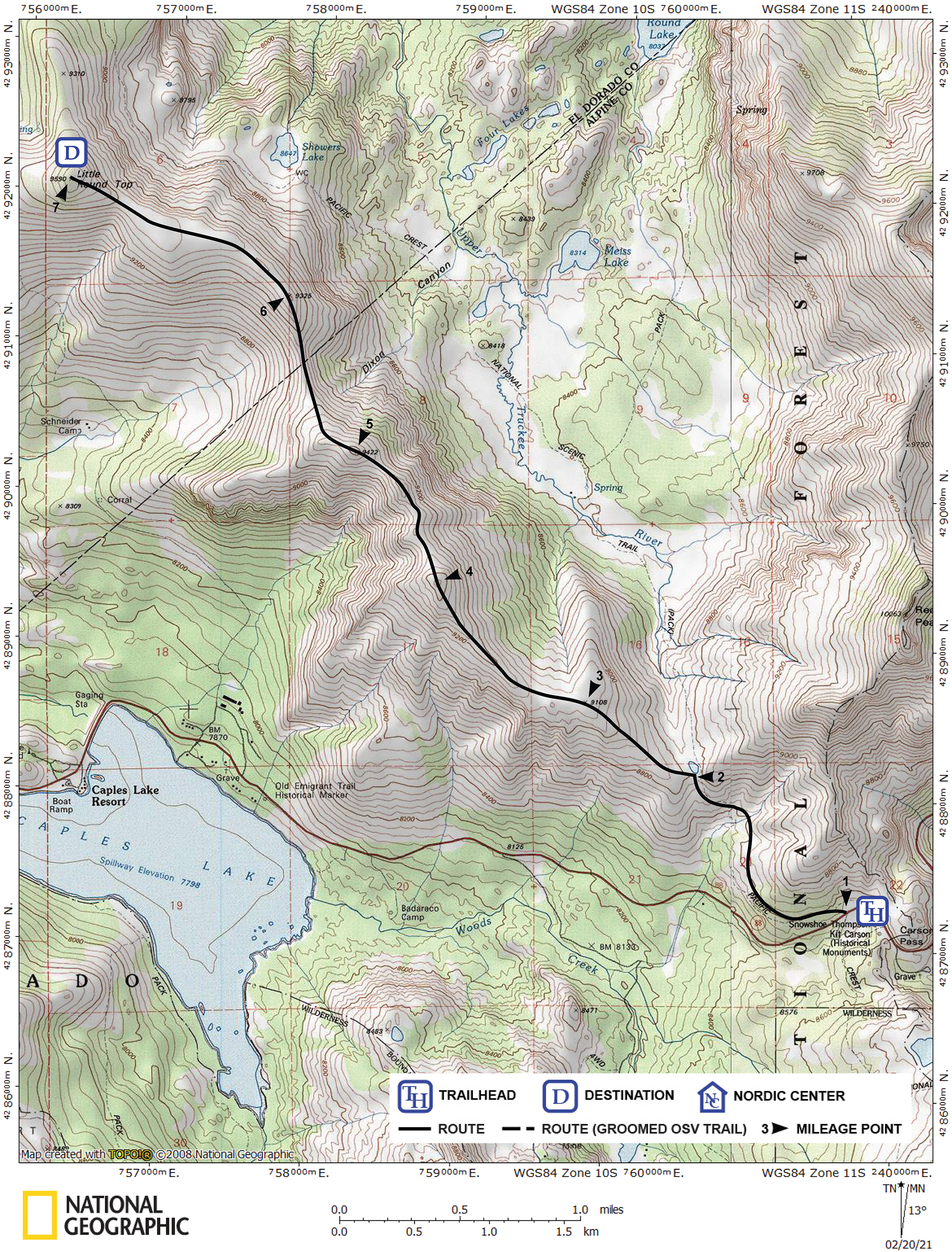 Print version of map for tour