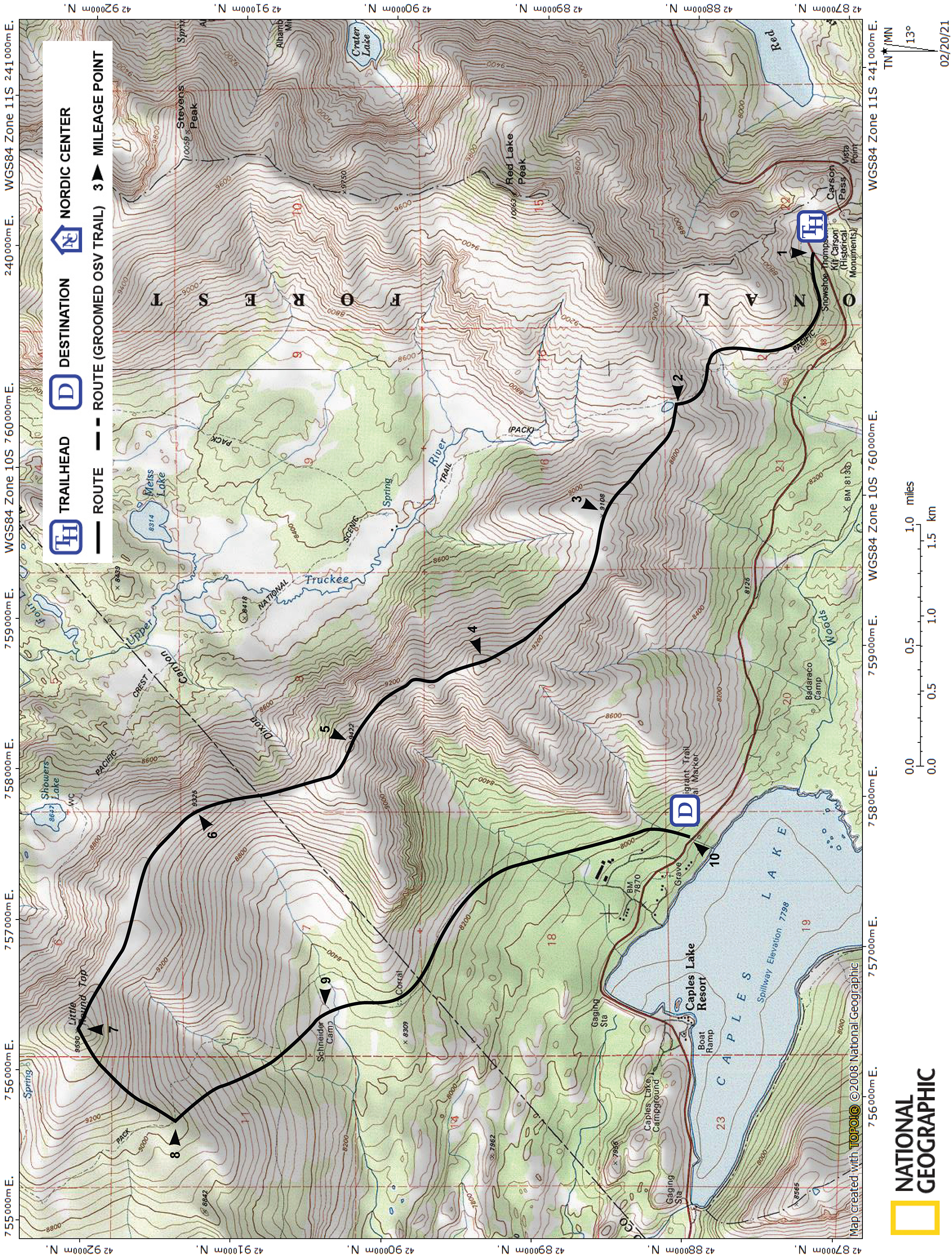 Print version of map for tour