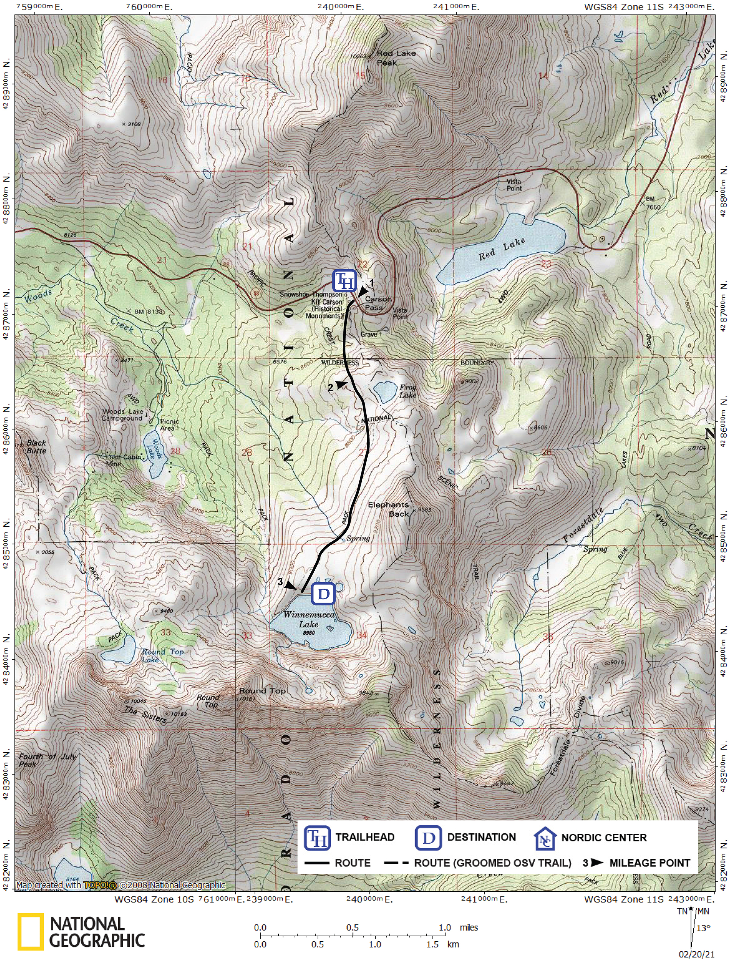 Print version of map for tour