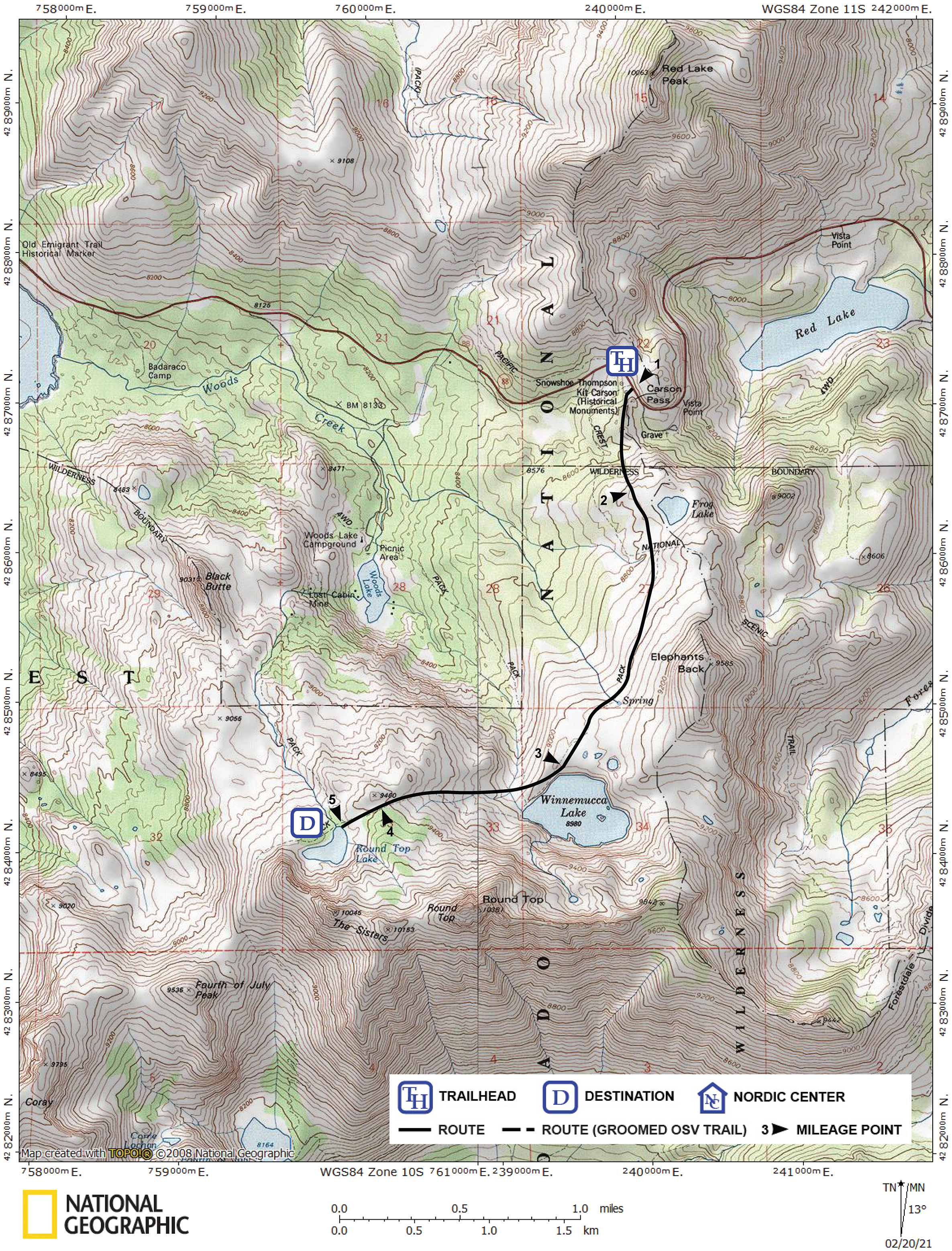 Print version of map for tour