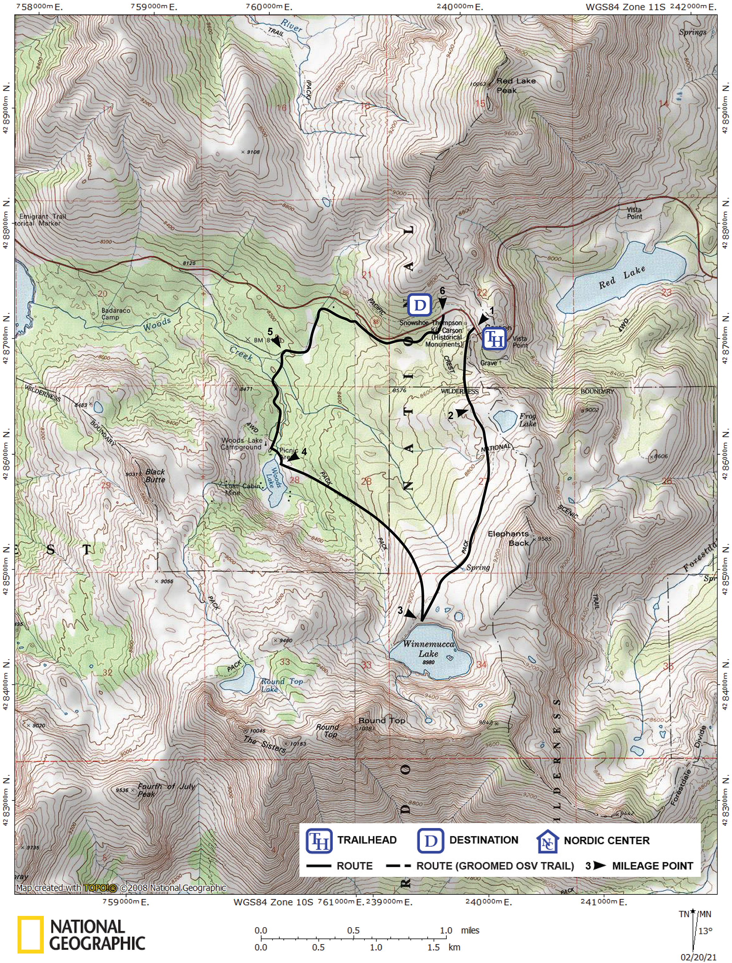 Print version of map for tour