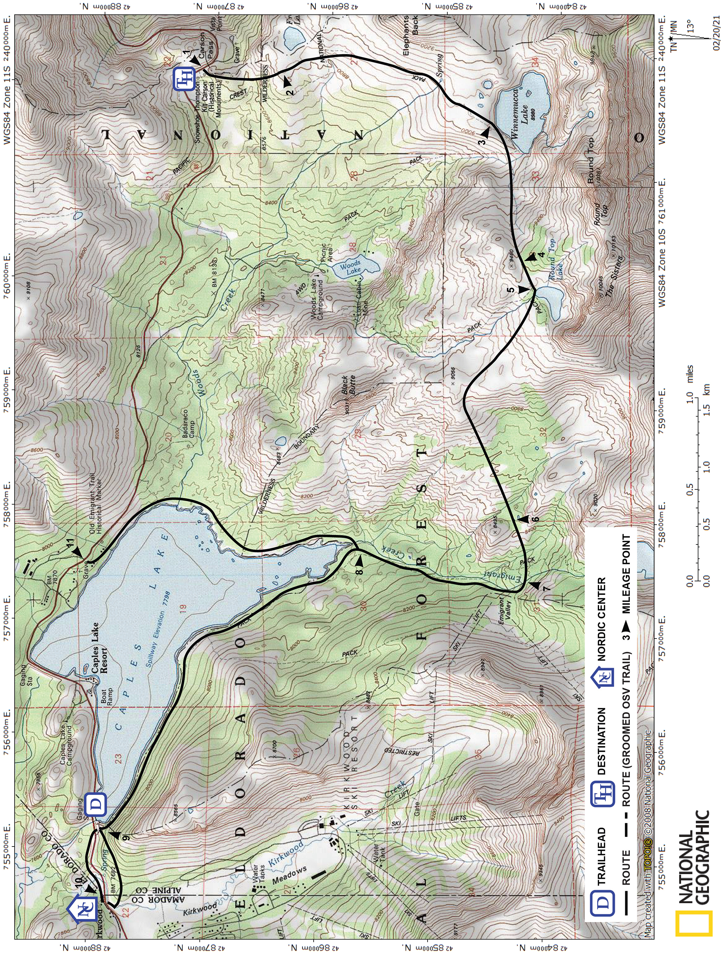 Print version of map for tour