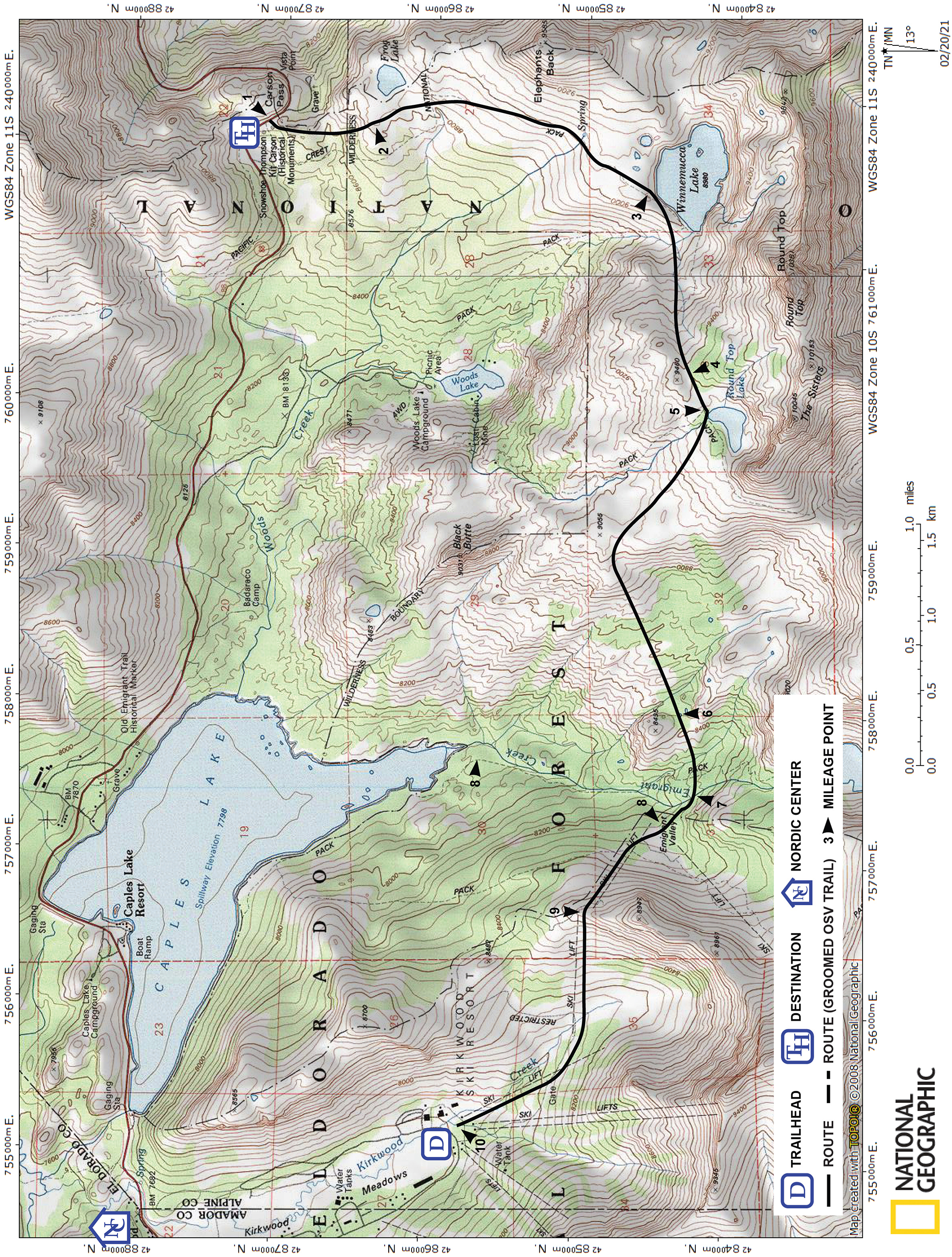 Print version of map for tour