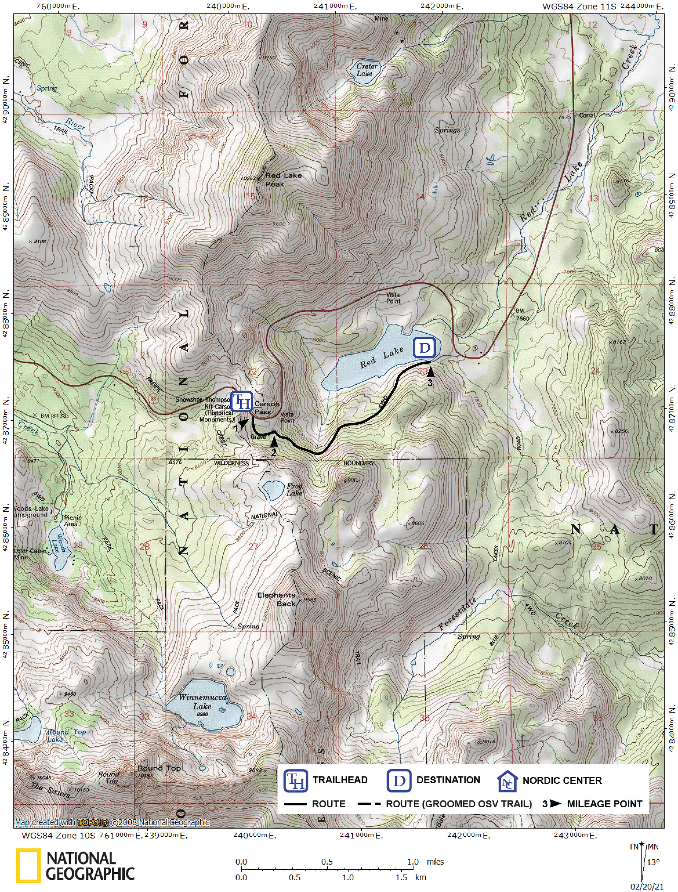 Print version of map for tour