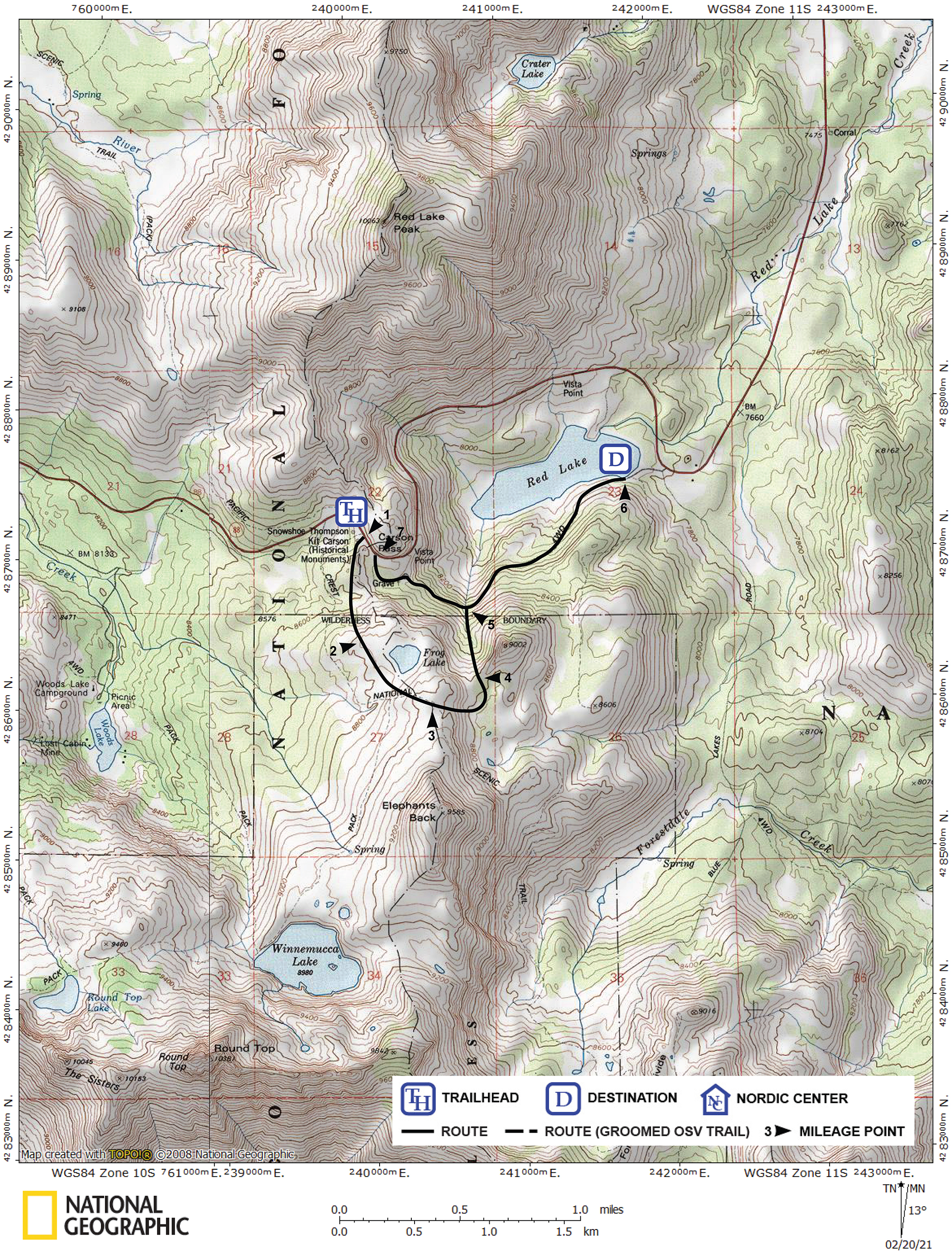 Print version of map for tour
