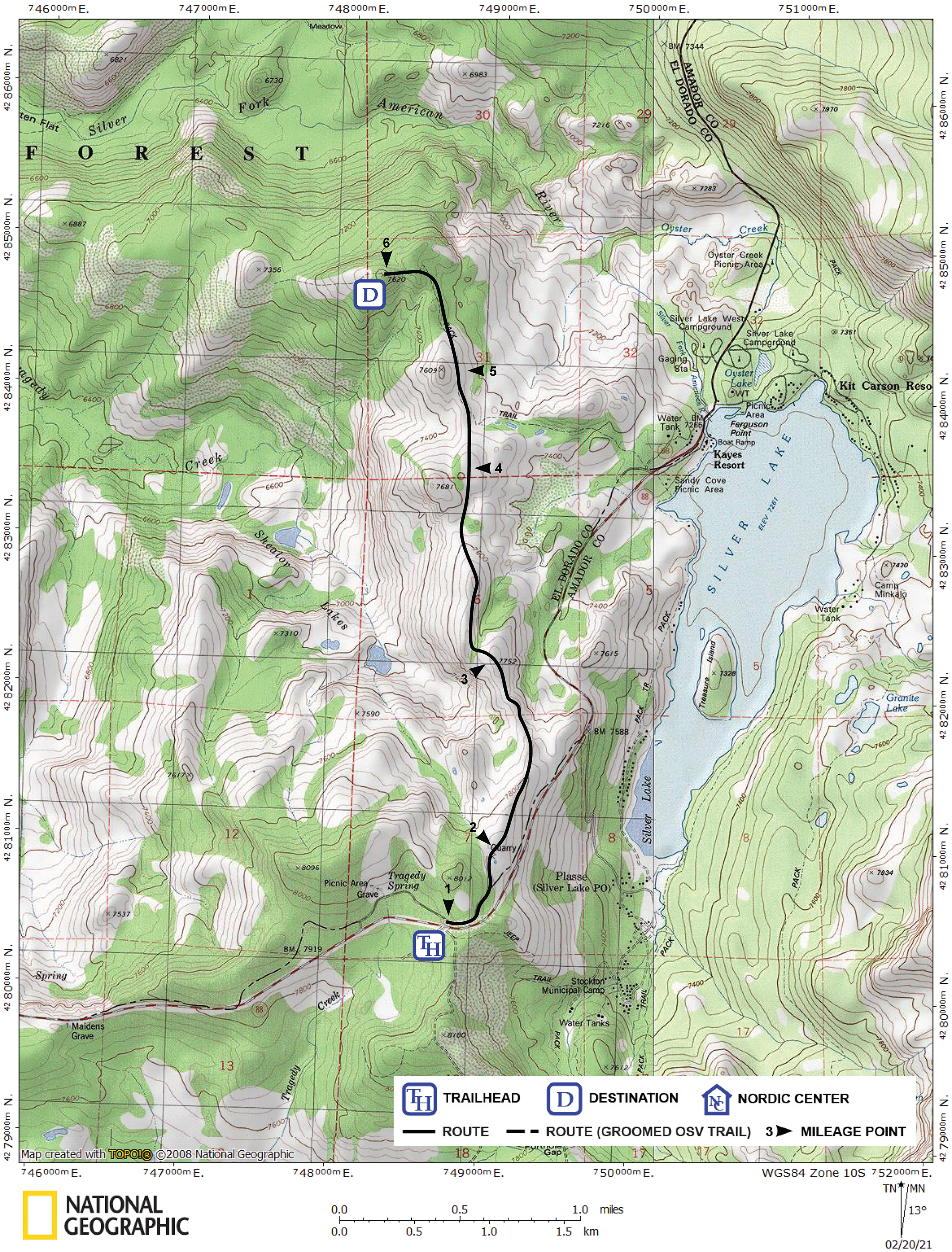 Print version of map for tour