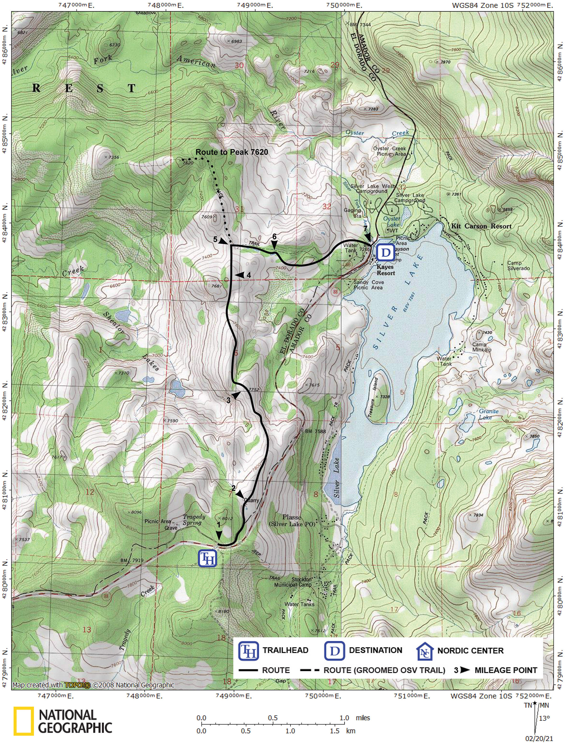 Print version of map for tour