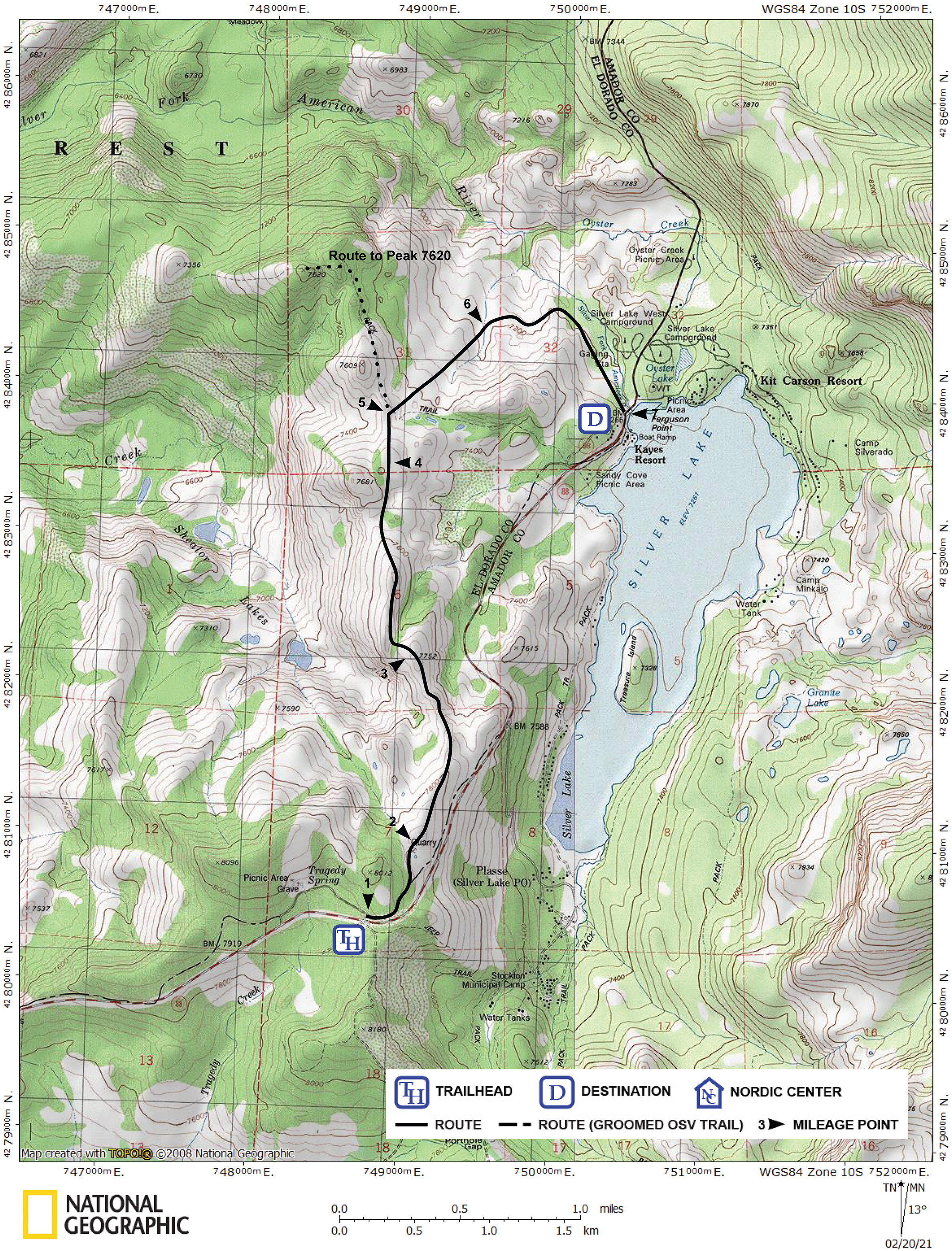 Print version of map for tour